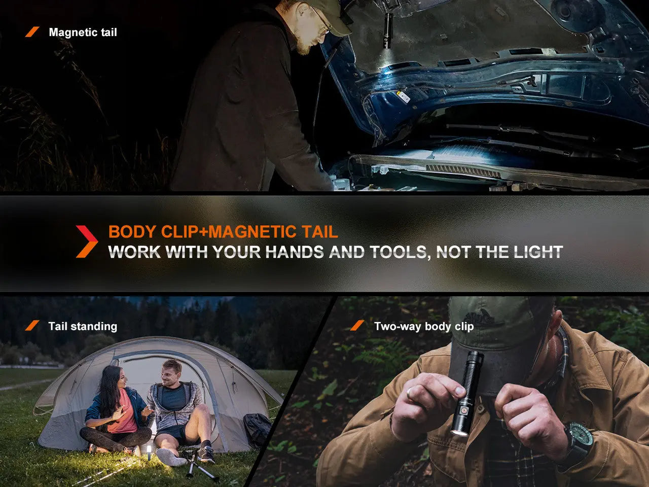 Fenix 1700 Lumen EDC Magnetic Tail Rechargeable Flashlight - F FX-E28Rv2 Fenix