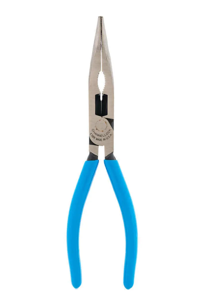 Wright Tool High Leverage Bent Long Nose Plier with Side Cutter, 8 in - WT 9C388