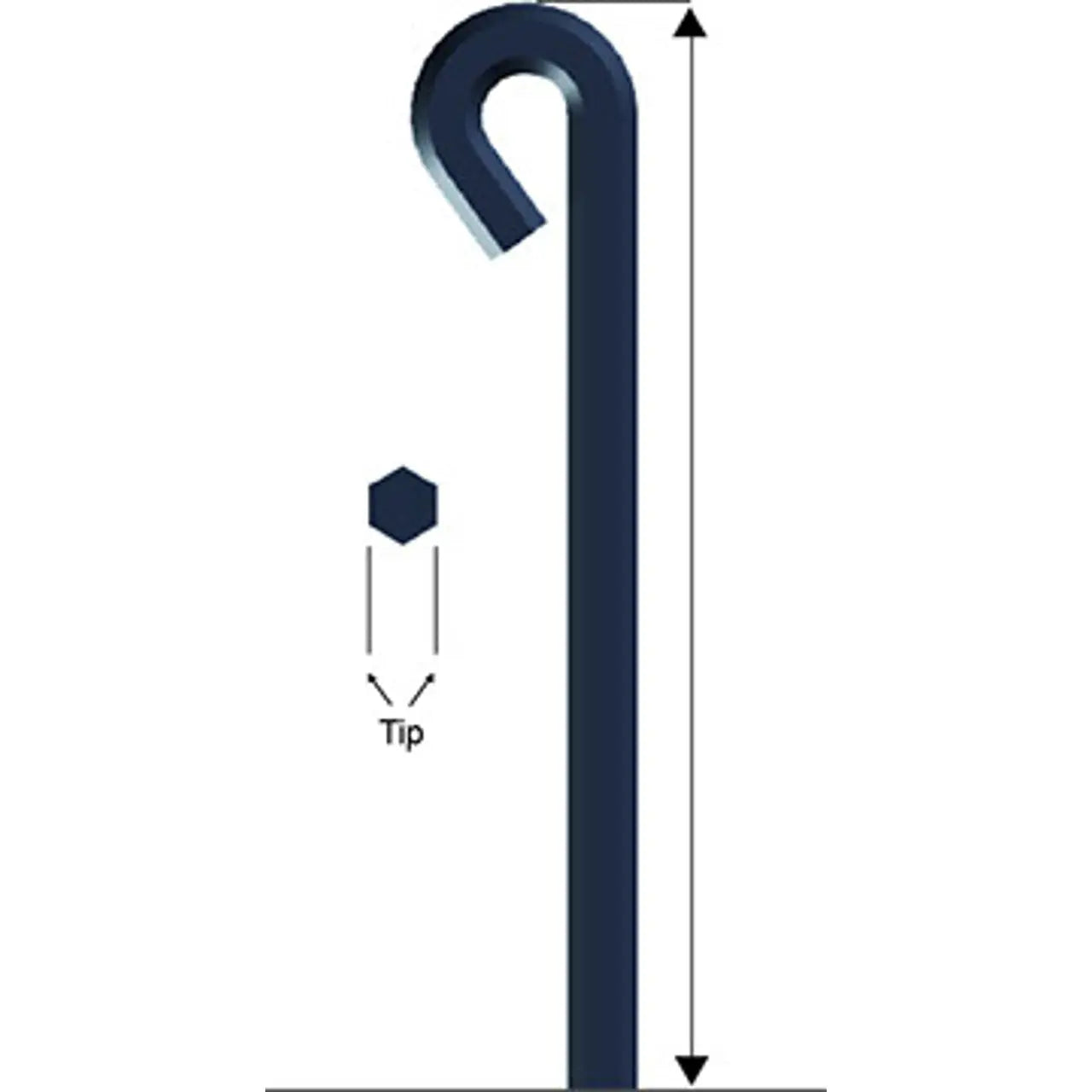 Eklind Hexagon Loop Replacement Key 1/4 in - EK 24162 Hexagon Loop Replacement Key Eklind