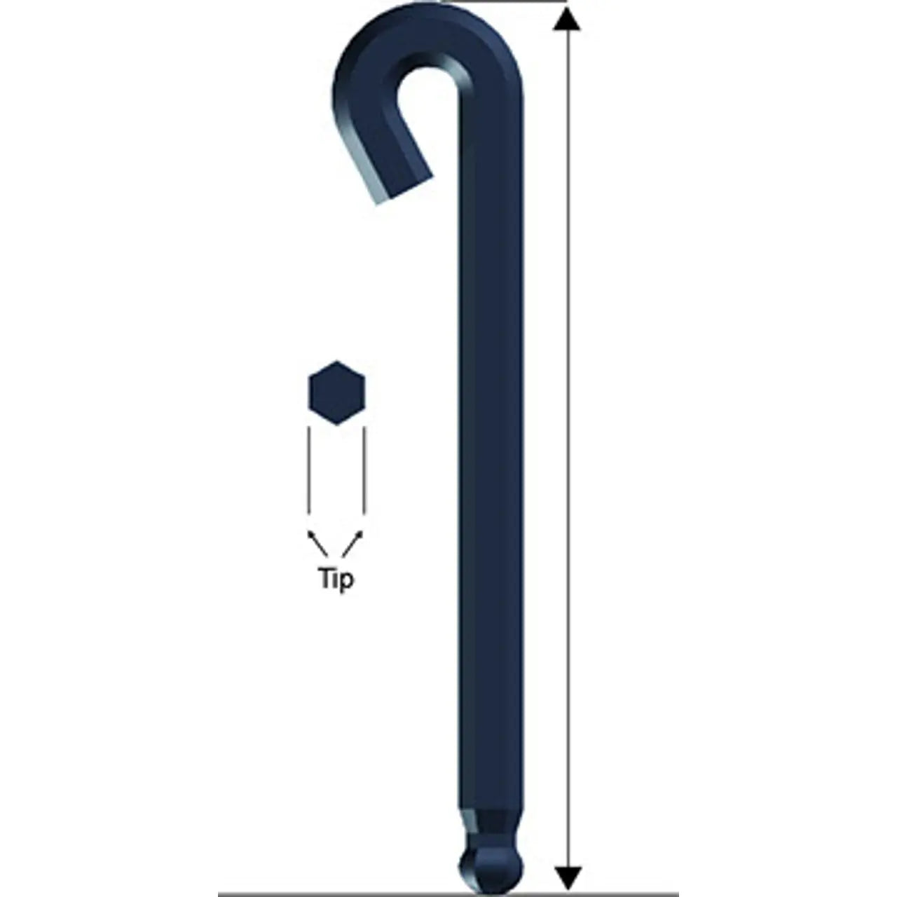 Eklind Ball End Hexagon Loop Replacement Key 1/4 in - EK 26162 Hexagon Loop Replacement Key Eklind