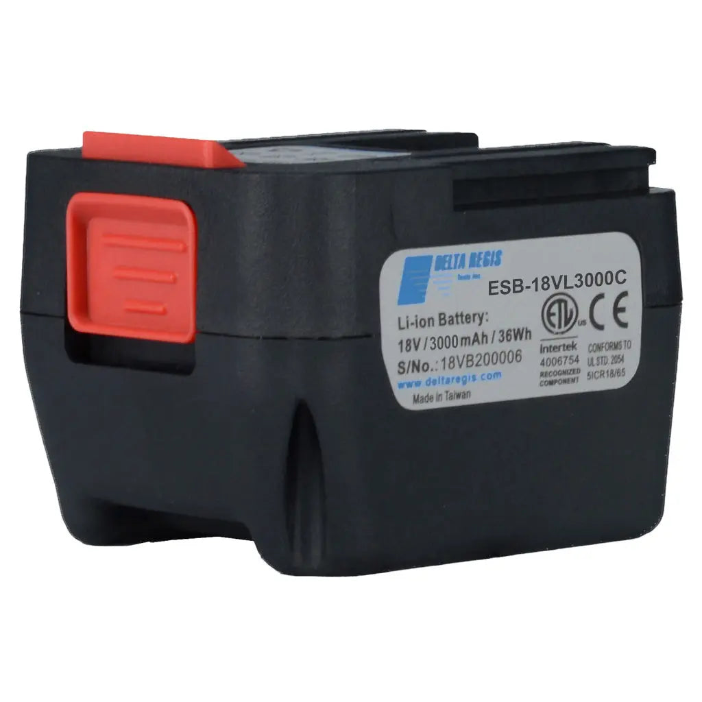 Delta Regis Li-ion Battery, 18V, 3000mAh (ESB-CHG80/1950B) - ESB-18VL3000C Delta Regis