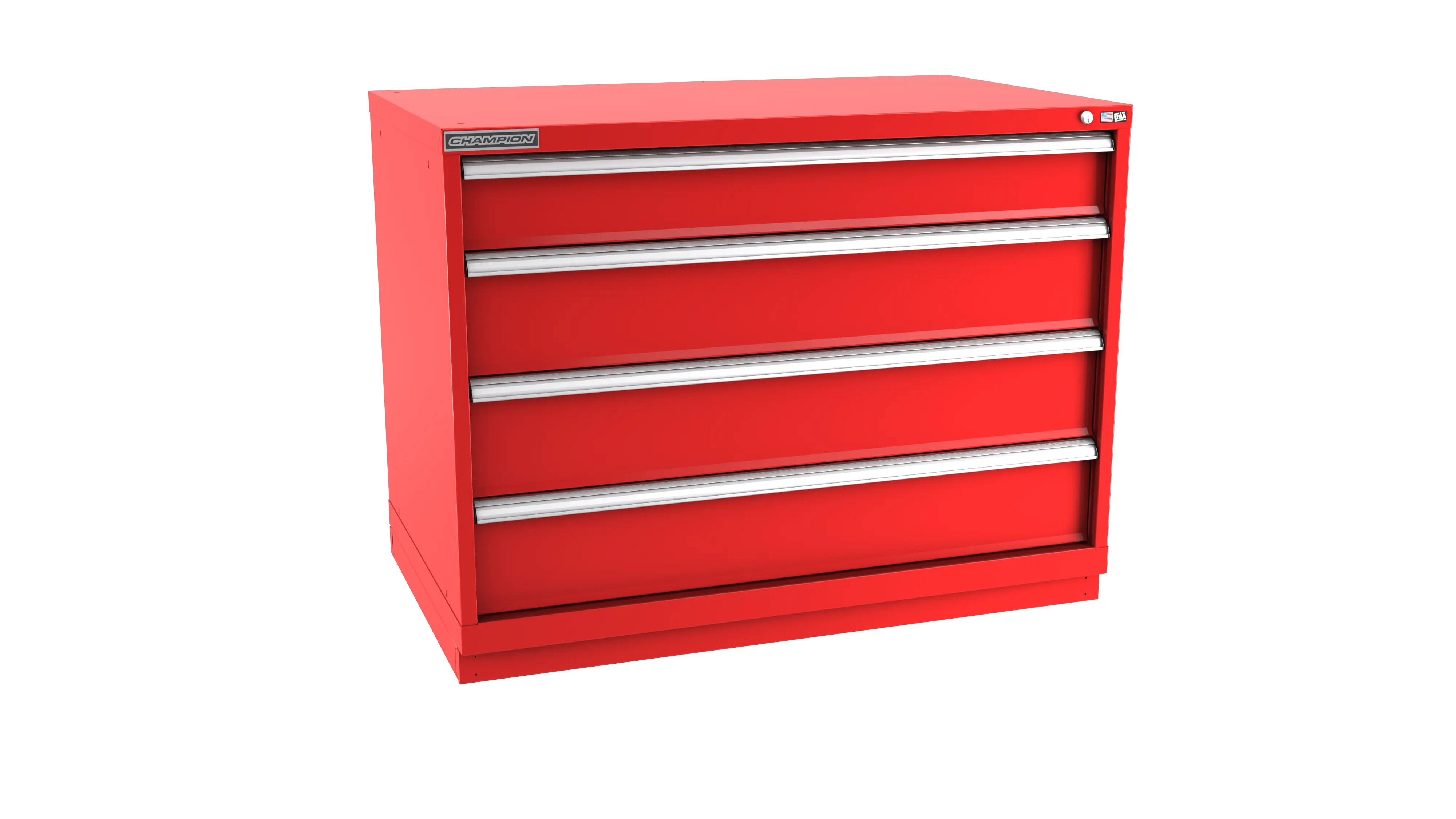 Champion Tool 4-Drawer Metal Modular Storage Cabinet with 84 Internal Compartments, 47 W x 35-7/8 H x 28-1/2 D in - CM EW1500-0401-ILC-FTB Champion Tool Storage