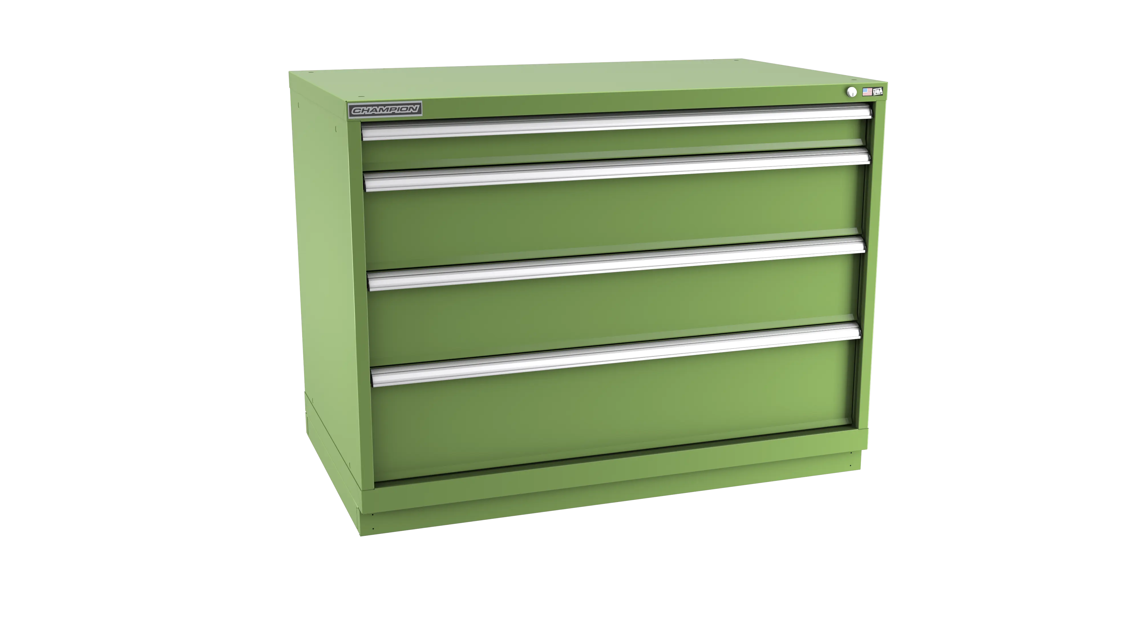 Champion Tool 4-Drawer Metal Modular Storage Cabinet with 104 Internal Compartments, 47 W x 35-7/8 H x 28-1/2 D in - CM EW1500-0402-ILC-FTB Champion Tool Storage
