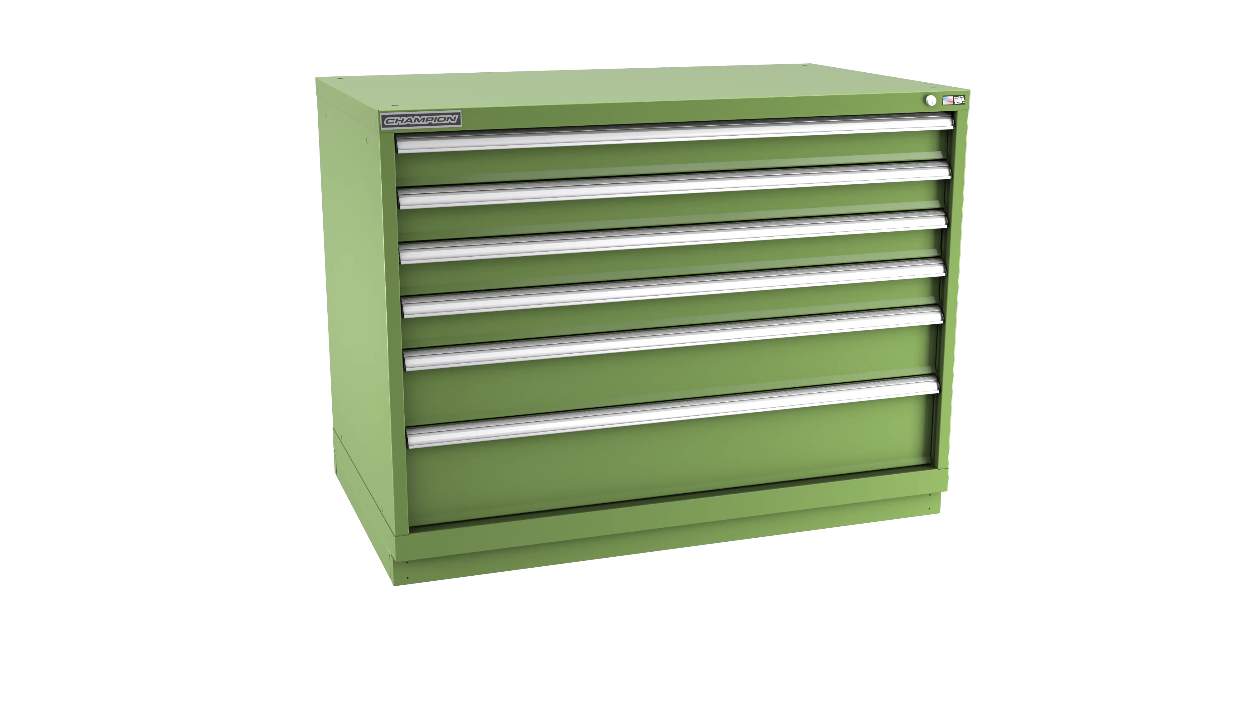 Champion Tool 6-Drawer Metal Modular Storage Cabinet with 188(36, 28, 16) Internal Compartments, 47 W x 35-7/8 H x 28-1/2 D in - CM EW1500-0601-ILC-FTB Champion Tool Storage