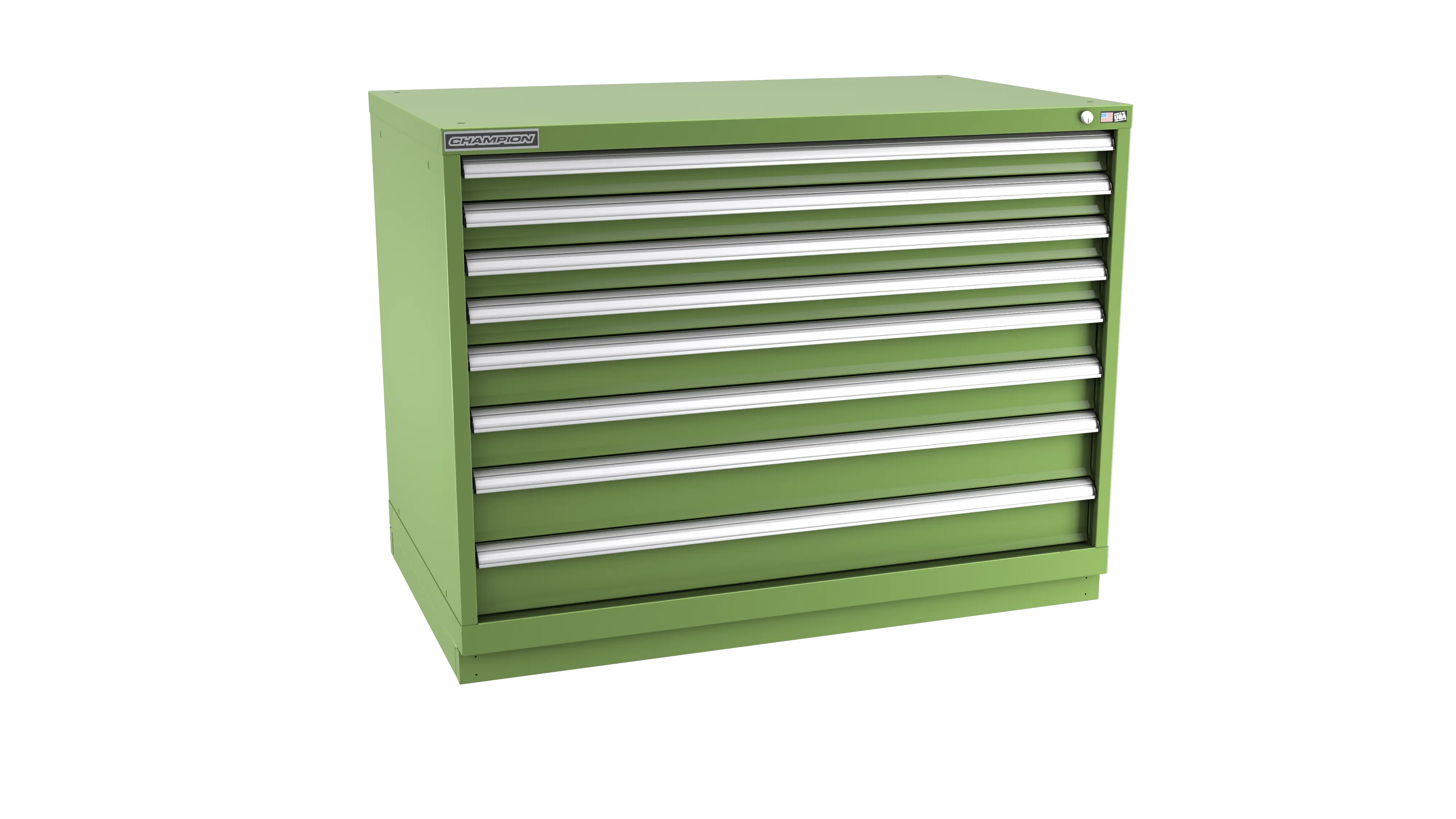 Champion Tool 8-Drawer Metal Modular Storage Cabinet with 264 Internal Compartments, 47 W x 35-7/8 H x 28-1/2 D in - CM EW1500-0802-ILC-FTB Champion Tool Storage