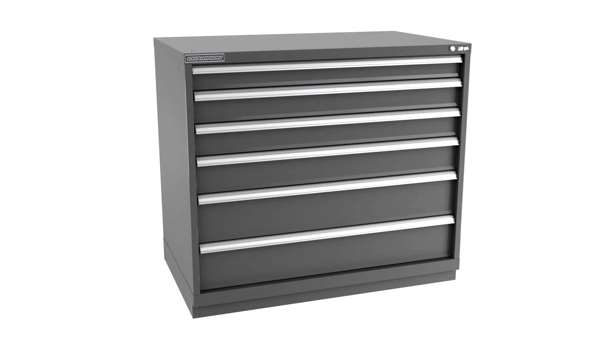 Champion Tool 6-Drawer Modular Cabinet, 47 W x 41-3/4 H x 28-1/2 D in - CM EW1800-0601-ILC-FTB Champion Tool Storage