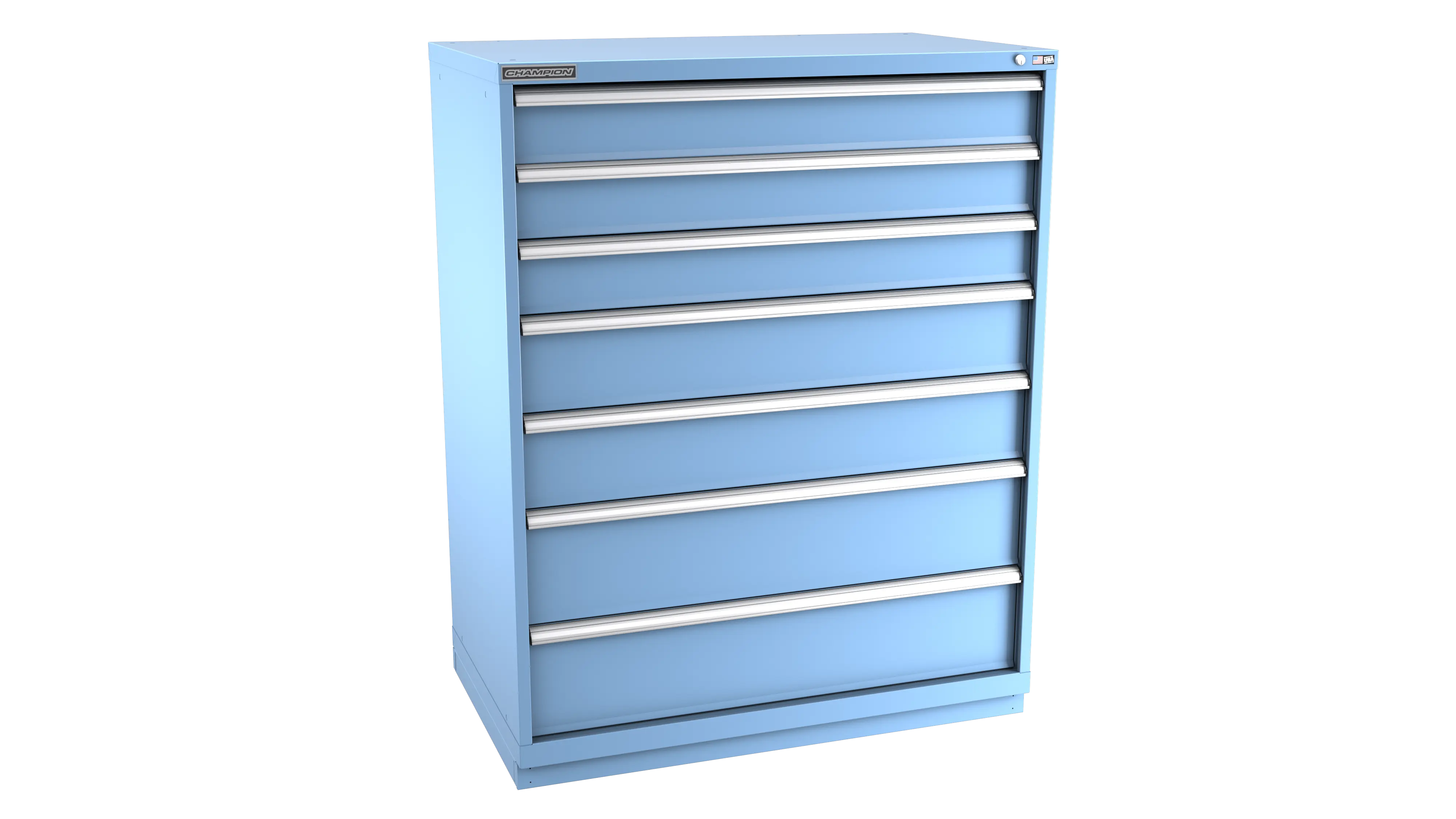 Champion Tool 7-Drawer Modular Cabinet, 47 W x 59-1/2 H x 28-1/2 D in - CM EW2700-0701-ILC-FTB Champion Tool Storage