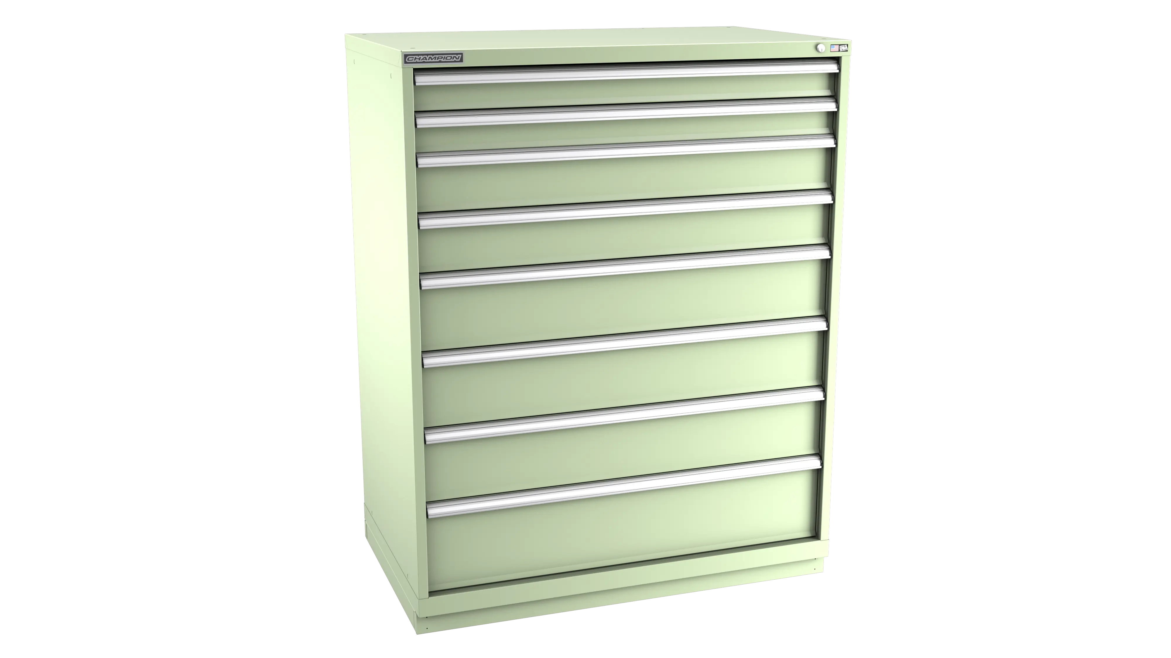 Champion Tool 8-Drawer Modular Cabinet, 47 W x 59-1/2 H x 28-1/2 D in - CM EW2700-0801-ILC-FTB Champion Tool Storage