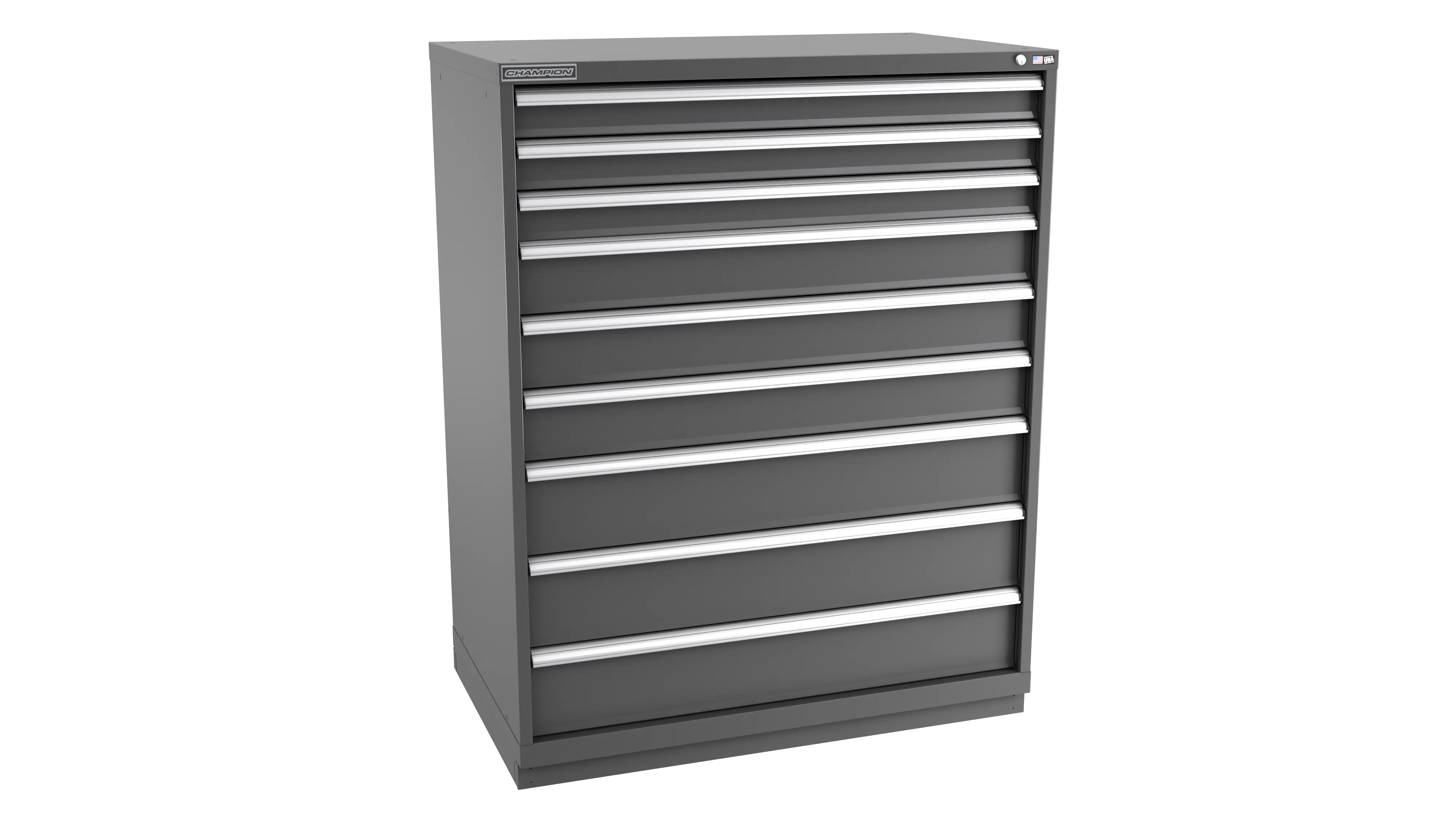 Champion Tool 9-Drawer Modular Cabinet, 47 W x 59-1/2 H x 28-1/2 D in - CM EW2700-0901-ILC-FTB Champion Tool Storage