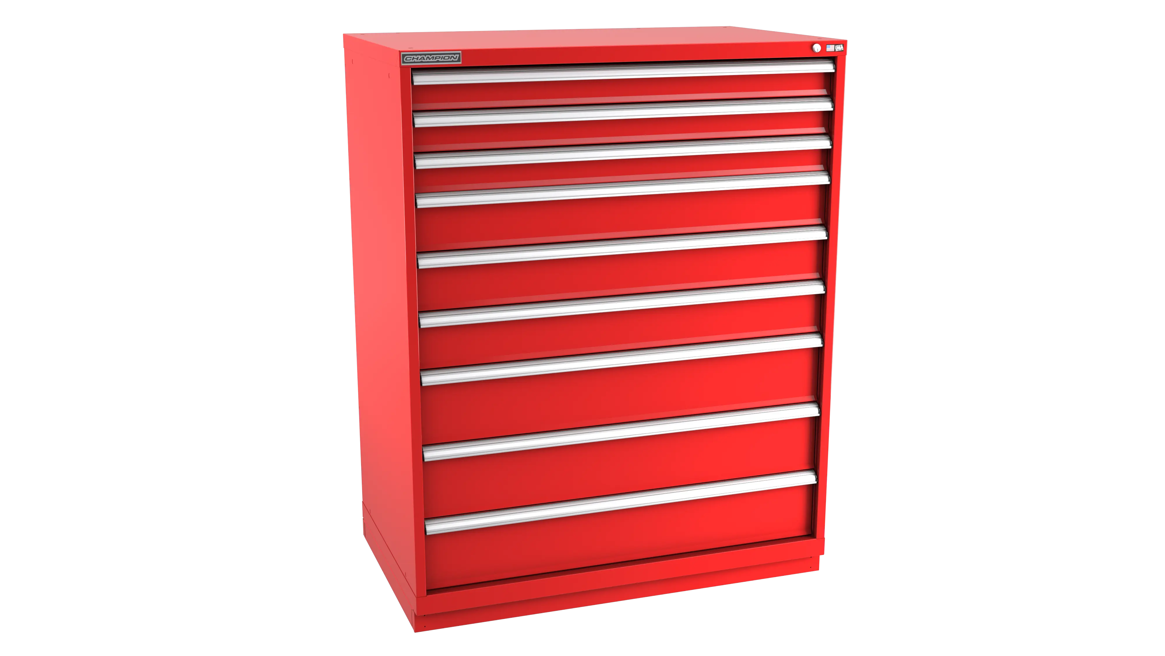 Champion Tool 9-Drawer Modular Cabinet, 47 W x 59-1/2 H x 28-1/2 D in - CM EW2700-0901-ILC-FTB Champion Tool Storage