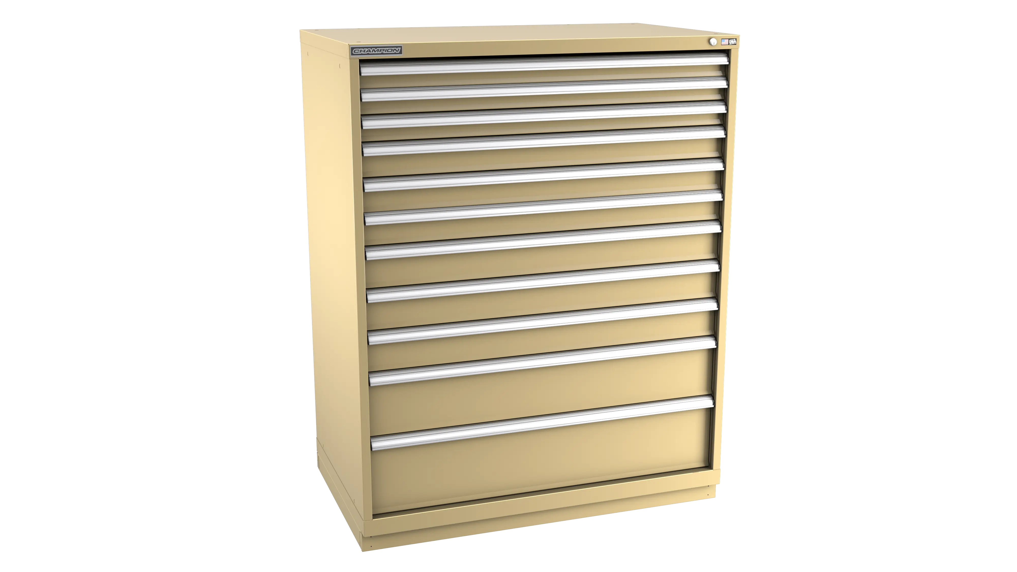 Champion Tool 11-Drawer Modular Cabinet, 47 W x 59-1/2 H x 28-1/2 D in - CM EW2700-1101-ILC-FTB Champion Tool Storage
