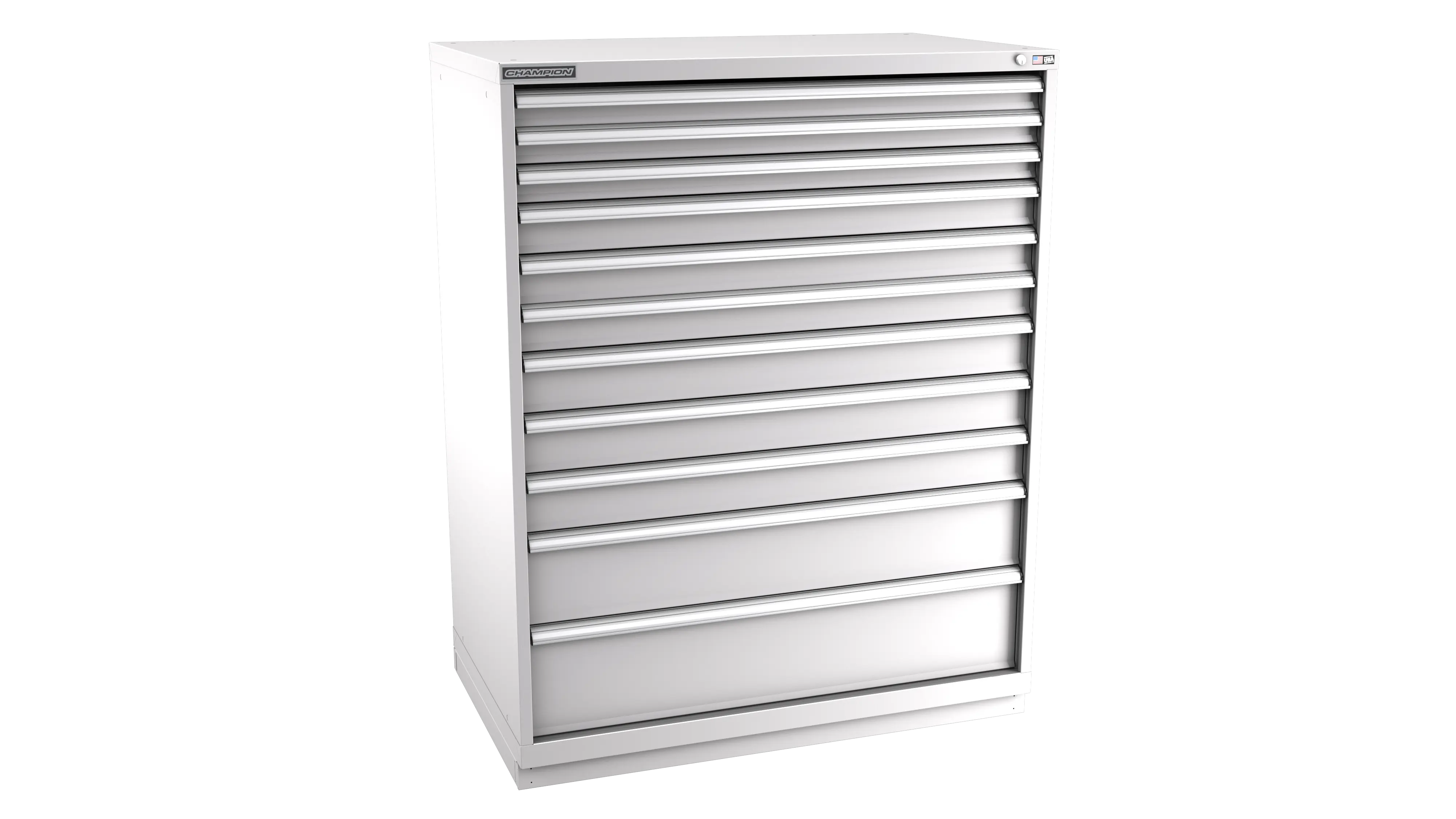 Champion Tool 11-Drawer Modular Cabinet, 47 W x 59-1/2 H x 28-1/2 D in - CM EW2700-1101-ILC-FTB Champion Tool Storage