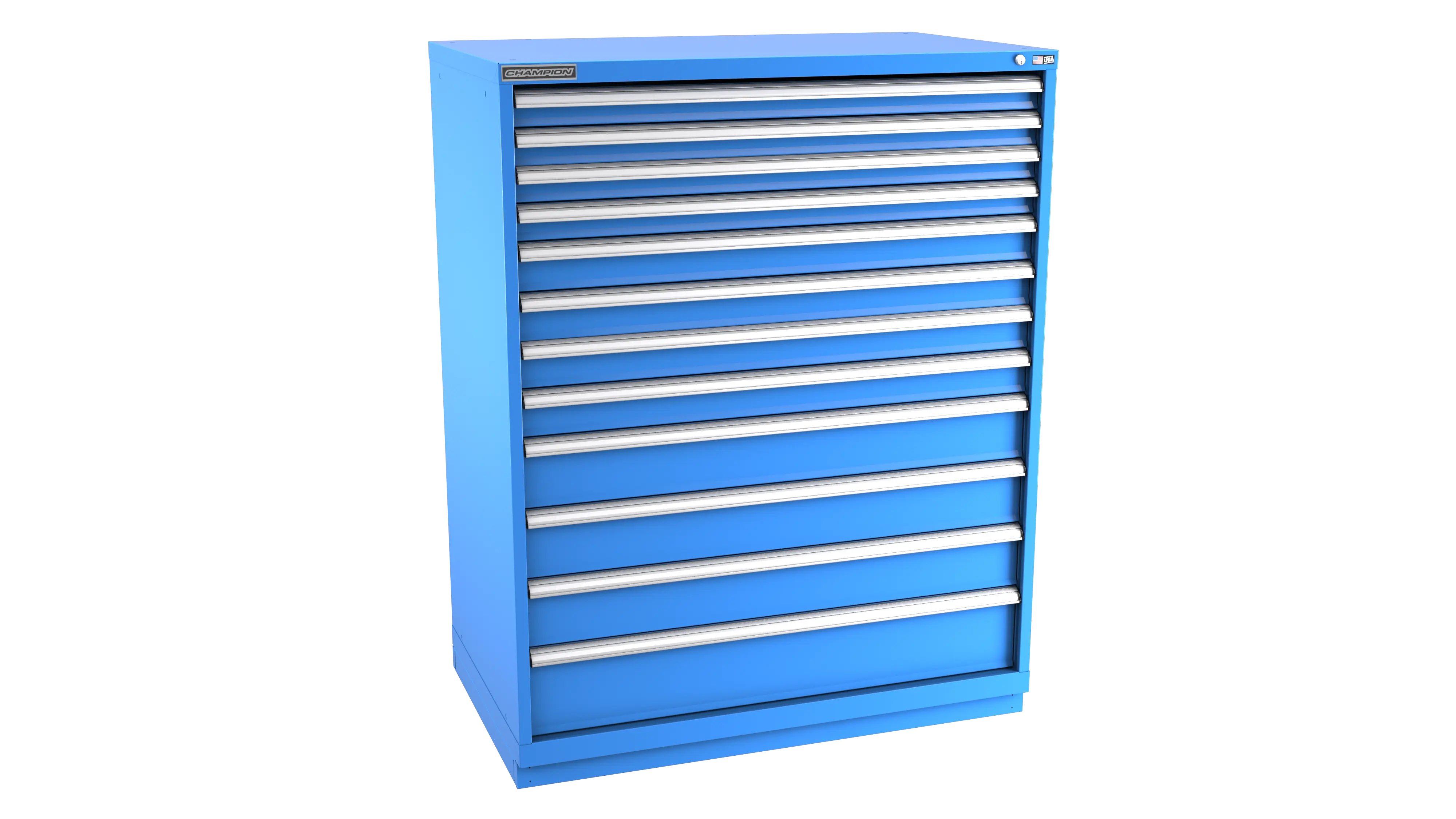 Champion Tool 12-Drawer Modular Cabinet, 47 W x 59-1/2 H x 28-1/2 D in - CM EW2700-1201-ILC-FTB Champion Tool Storage