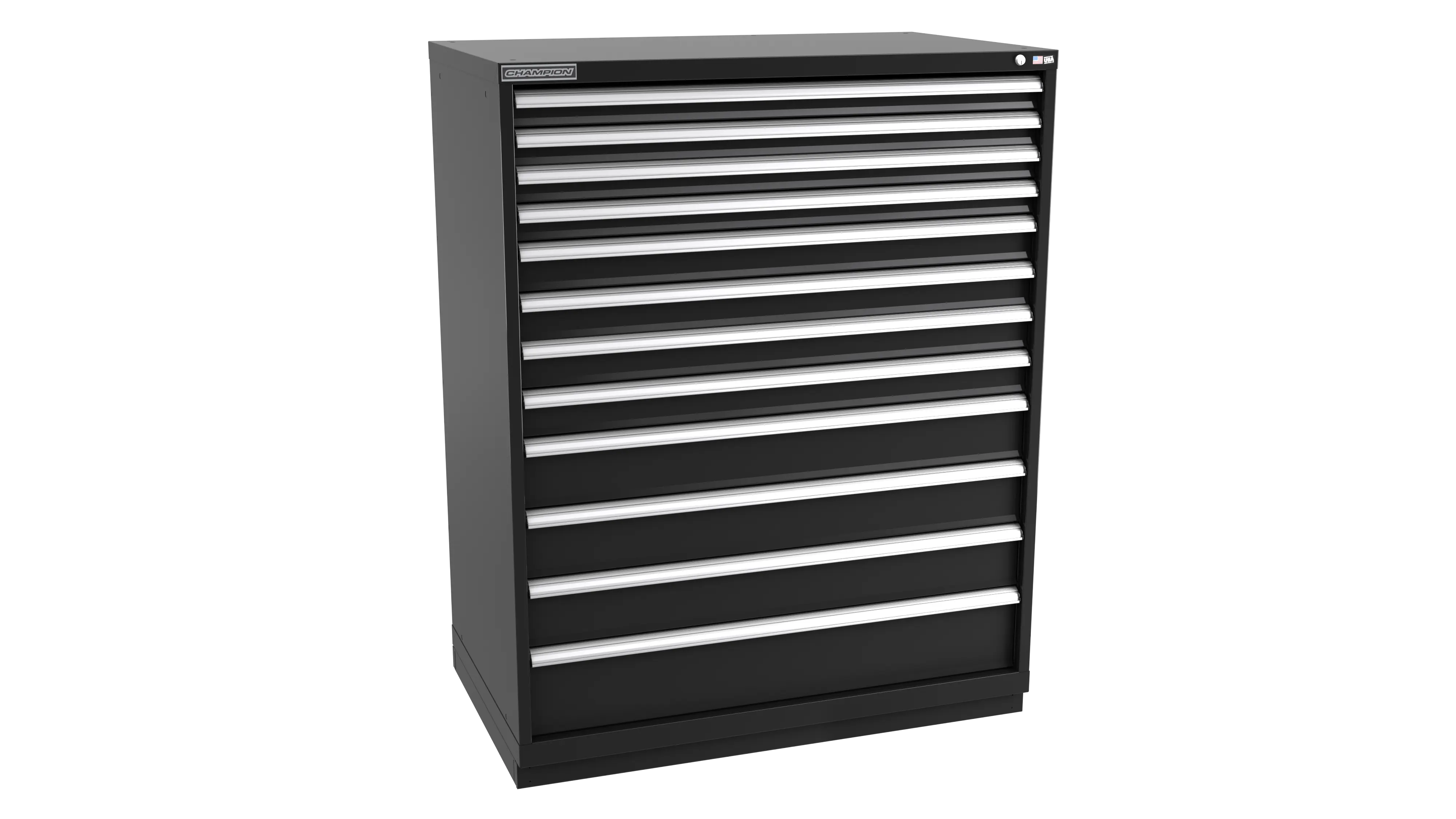 Champion Tool 12-Drawer Modular Cabinet, 47 W x 59-1/2 H x 28-1/2 D in - CM EW2700-1201-ILC-FTB Champion Tool Storage