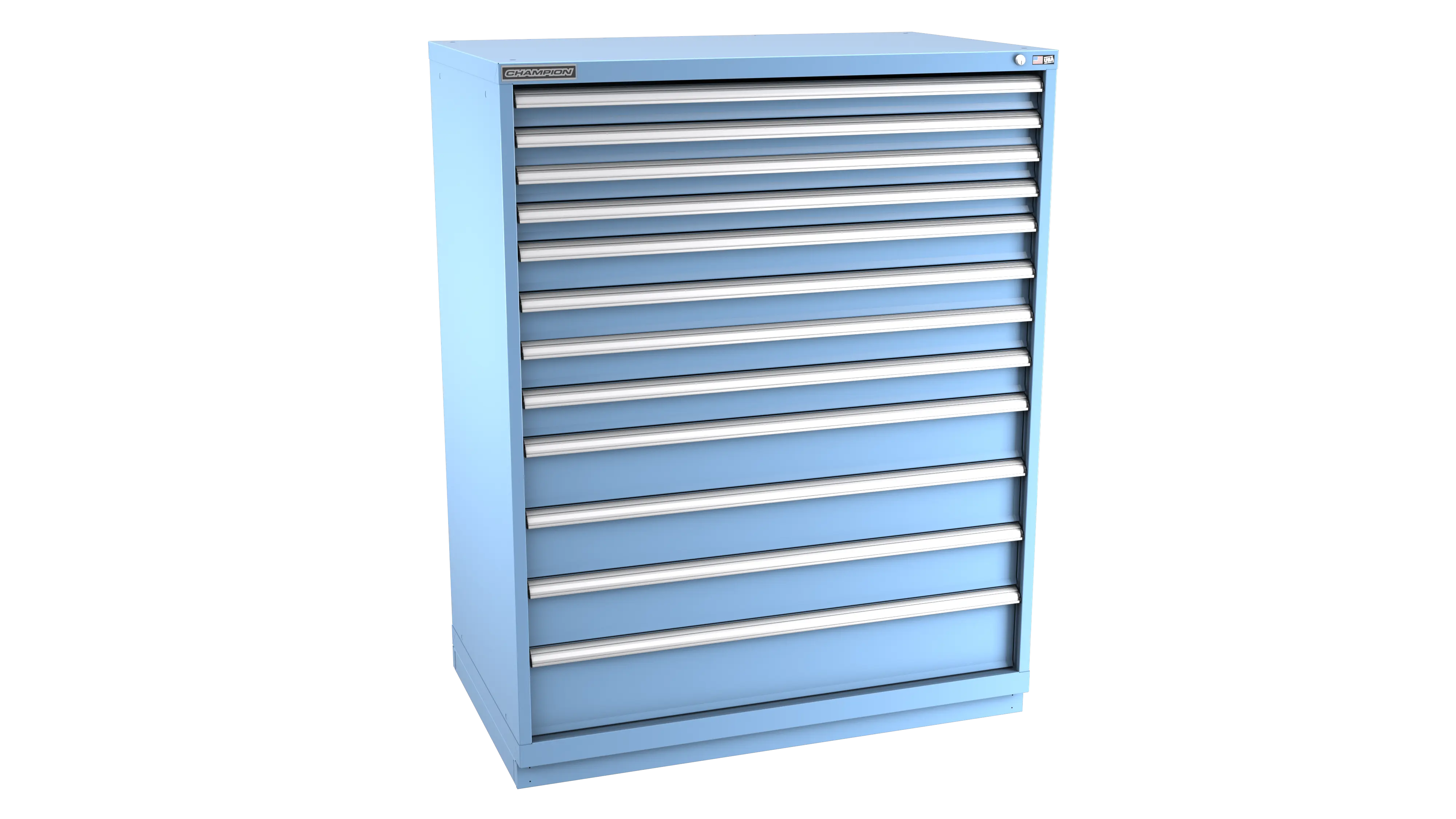 Champion Tool 12-Drawer Modular Cabinet, 47 W x 59-1/2 H x 28-1/2 D in - CM EW2700-1201-ILC-FTB Champion Tool Storage