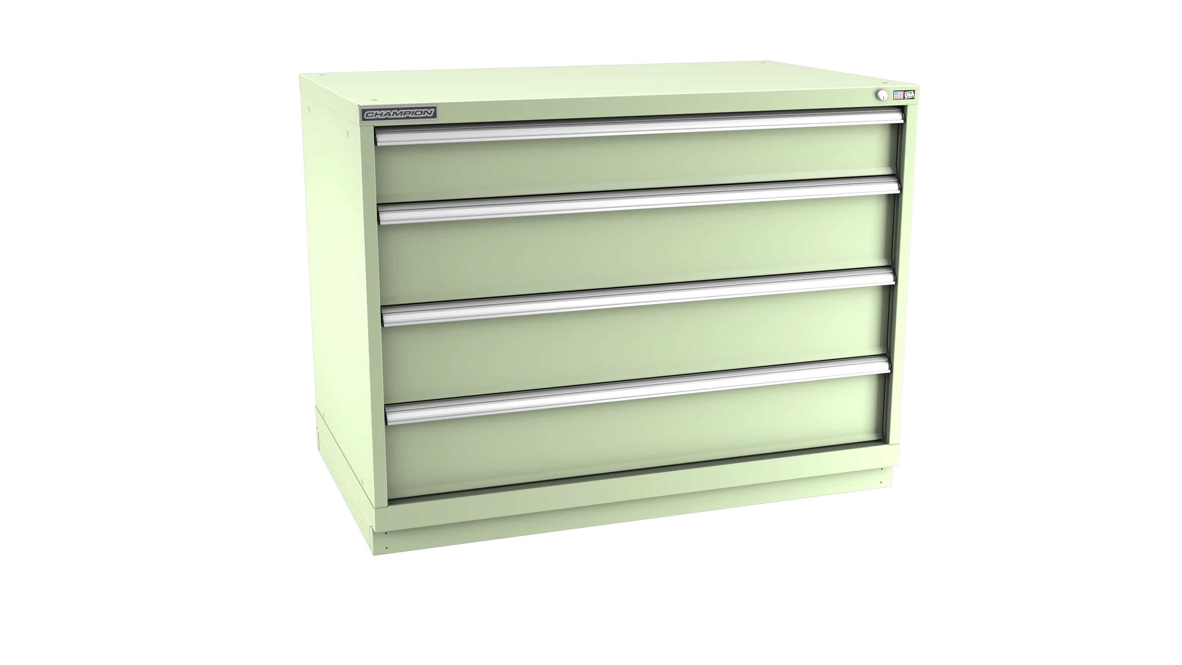 Champion Tool 4-Drawer Metal Modular Storage Cabinet with 84 Internal Compartments, 47 W x 35-7/8 H x 22-1/2 D in - CM EWS1500-0401-ILC-FTB Champion Tool Storage
