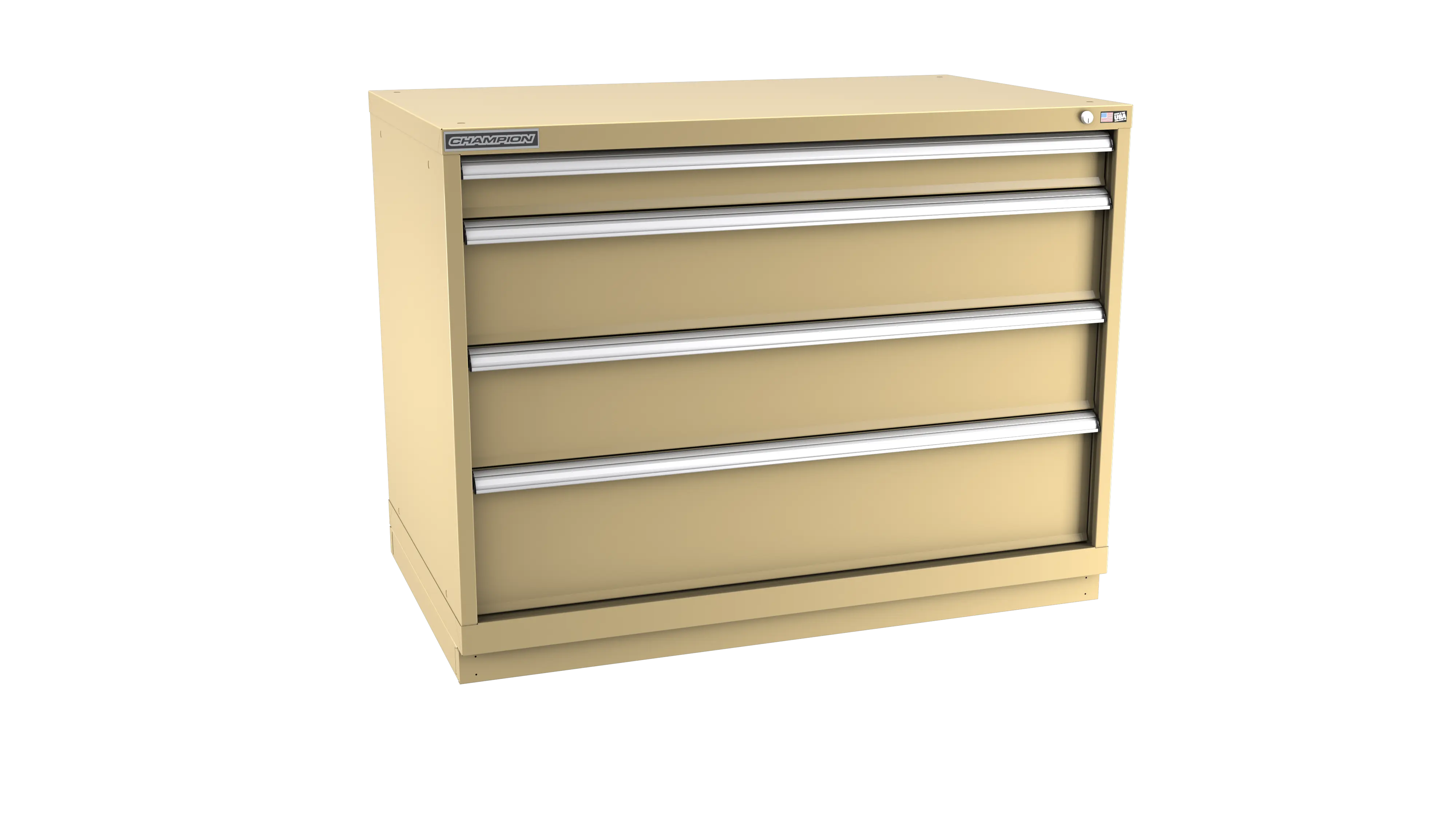 Champion Tool 4-Drawer Metal Modular Storage Cabinet with 104 Internal Compartments, 47 W x 35-7/8 H x 22-1/2 D in - CM EWS1500-0402-ILC-FTB Champion Tool Storage