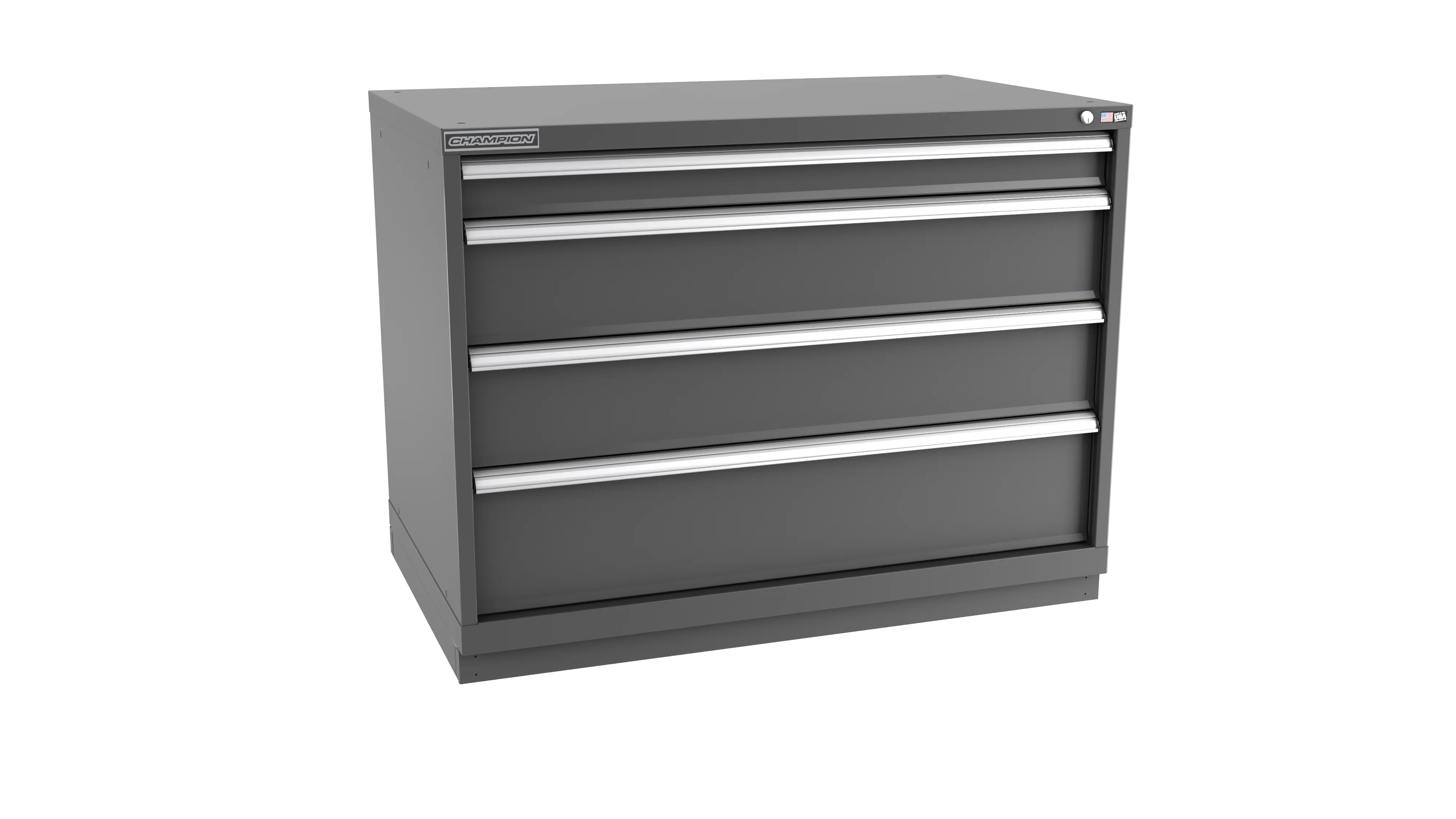Champion Tool 4-Drawer Metal Modular Storage Cabinet with 104 Internal Compartments, 47 W x 35-7/8 H x 22-1/2 D in - CM EWS1500-0402-ILC-FTB Champion Tool Storage