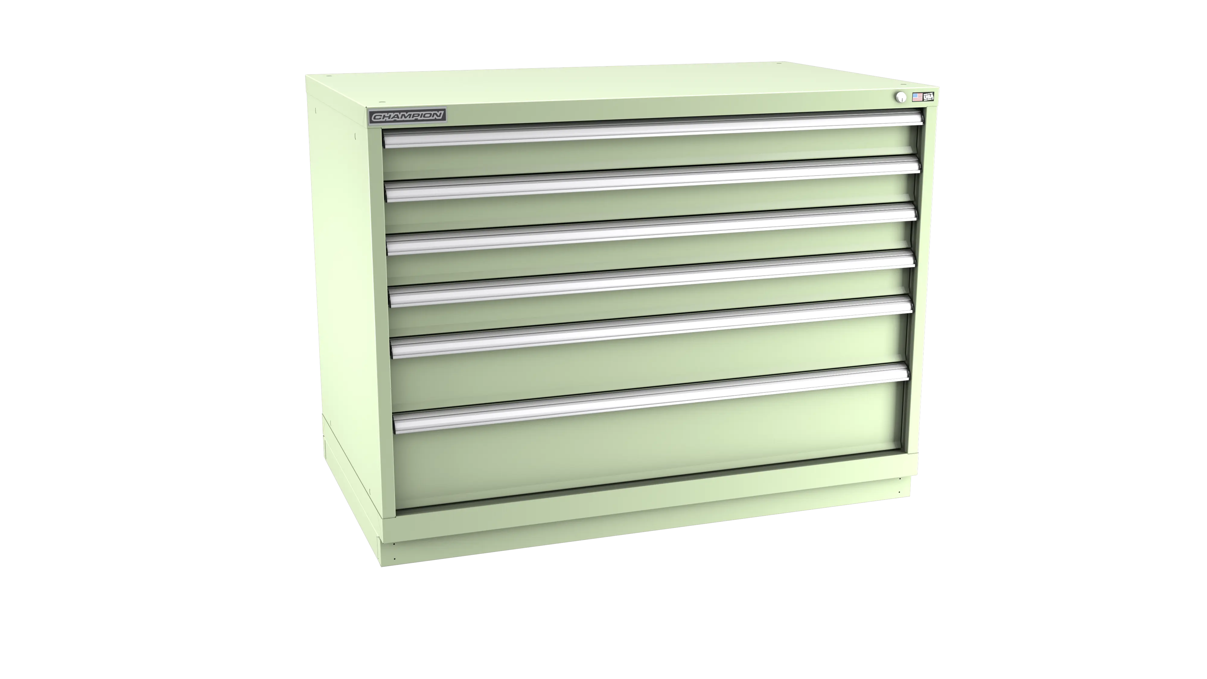 Champion Tool 6-Drawer Metal Modular Storage Cabinet with 188(36, 28, 16) Internal Compartments, 47 W x 35-7/8 H x 22-1/2 D in - CM EWS1500-0601-ILC-FTB Champion Tool Storage