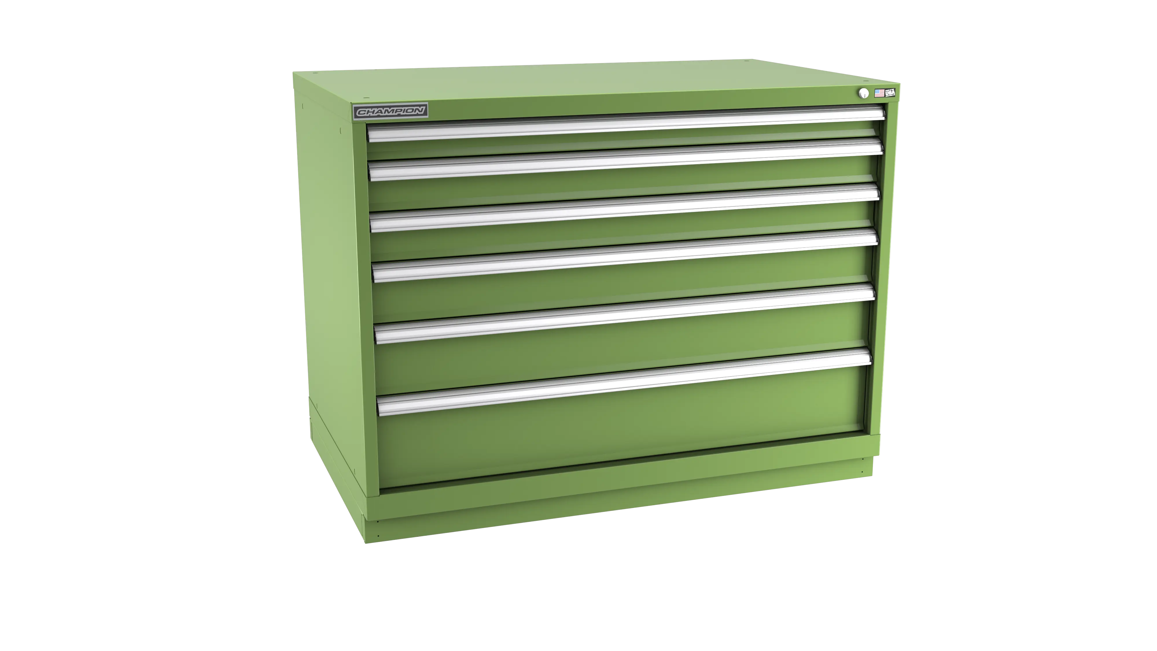 Champion Tool 6-Drawer Metal Modular Storage Cabinet with 188(36, 32, 28, 16) Internal Compartments, 47 W x 35-7/8 H x 22-1/2 D in - CM EWS1500-0602-ILC-FTB Champion Tool Storage