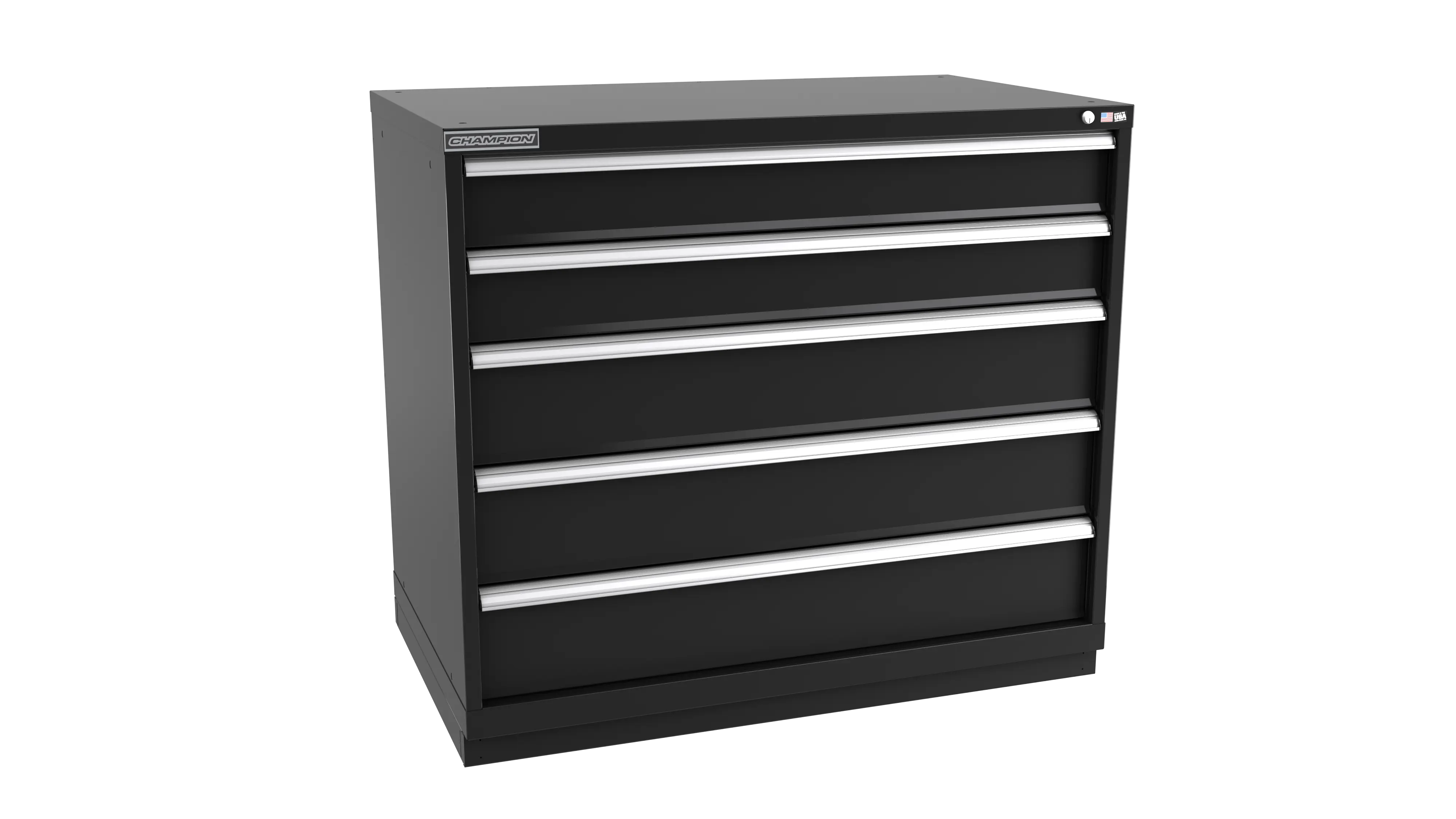 Champion Tool 5-Drawer Metal Modular Storage Cabinet with 108 Internal Compartments, 47 W x 41-3/4 H x 22-1/2 D in - CM EWS1800-0501-ILC-FTB Champion Tool Storage