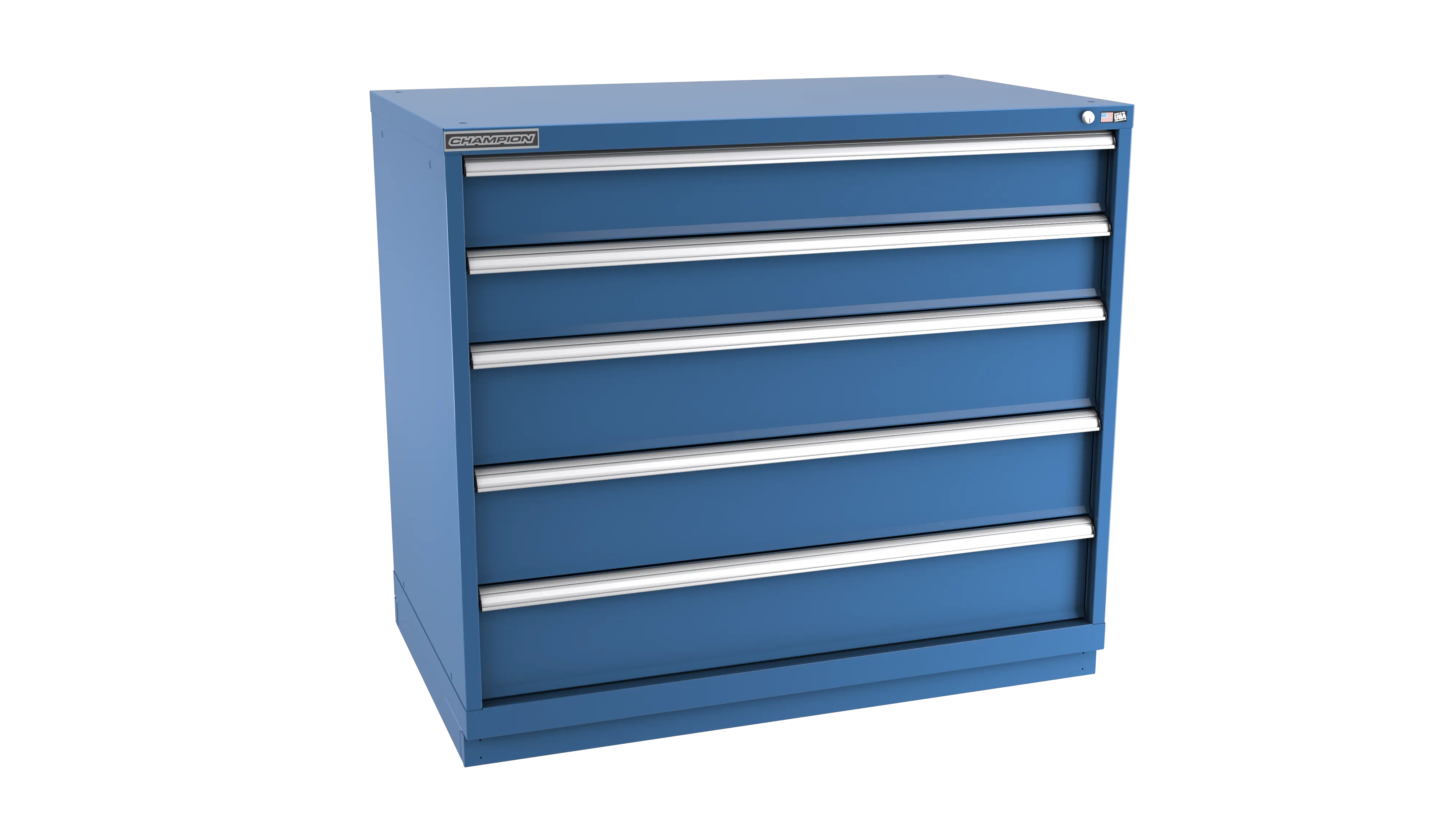Champion Tool 5-Drawer Metal Modular Storage Cabinet with 108 Internal Compartments, 47 W x 41-3/4 H x 22-1/2 D in - CM EWS1800-0501-ILC-FTB Champion Tool Storage
