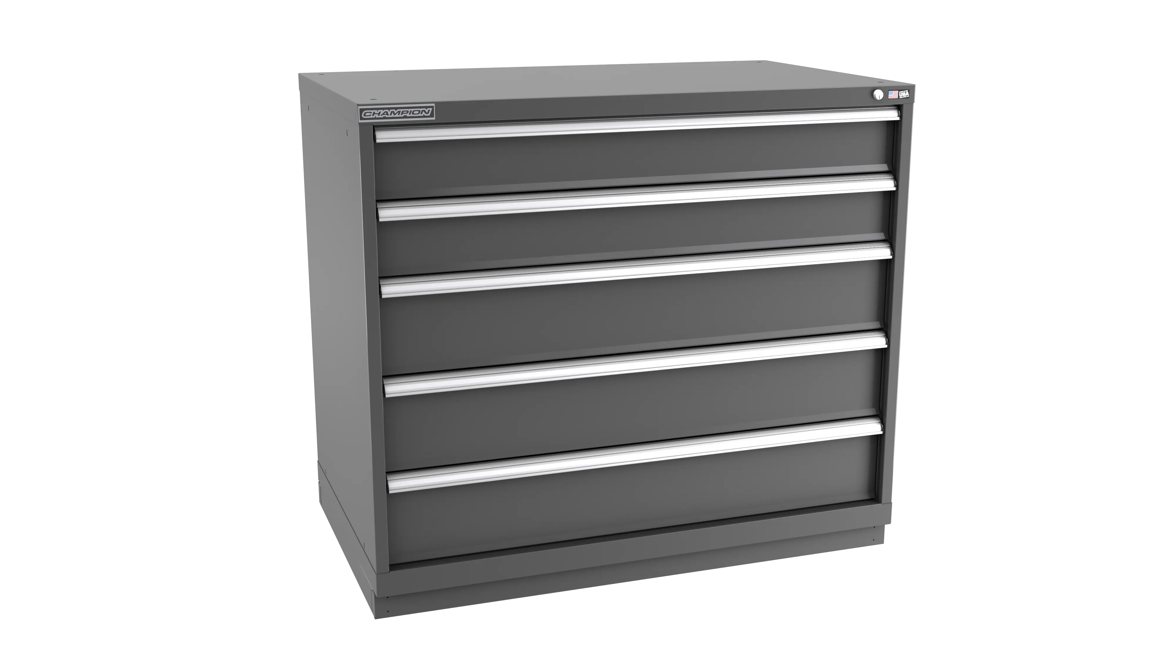 Champion Tool 5-Drawer Metal Modular Storage Cabinet with 108 Internal Compartments, 47 W x 41-3/4 H x 22-1/2 D in - CM EWS1800-0501-ILC-FTB Champion Tool Storage