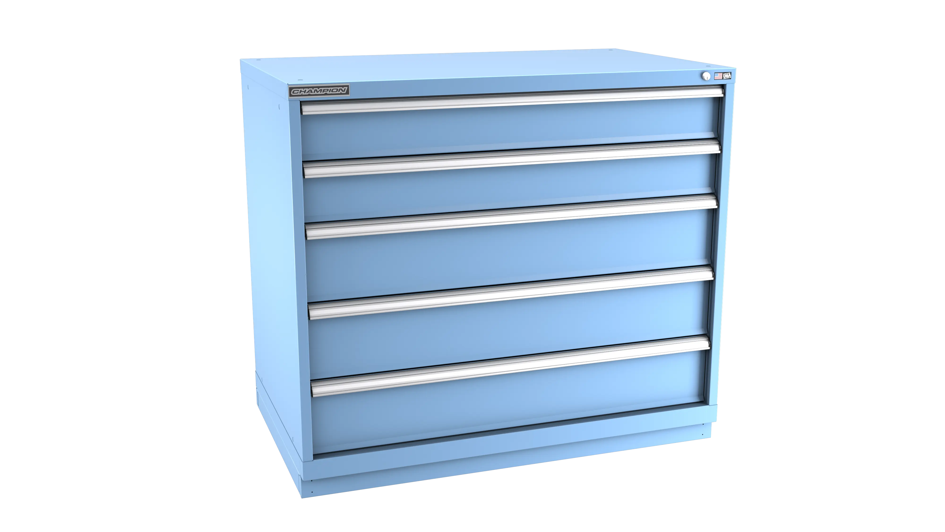 Champion Tool 5-Drawer Metal Modular Storage Cabinet with 108 Internal Compartments, 47 W x 41-3/4 H x 22-1/2 D in - CM EWS1800-0501-ILC-FTB Champion Tool Storage
