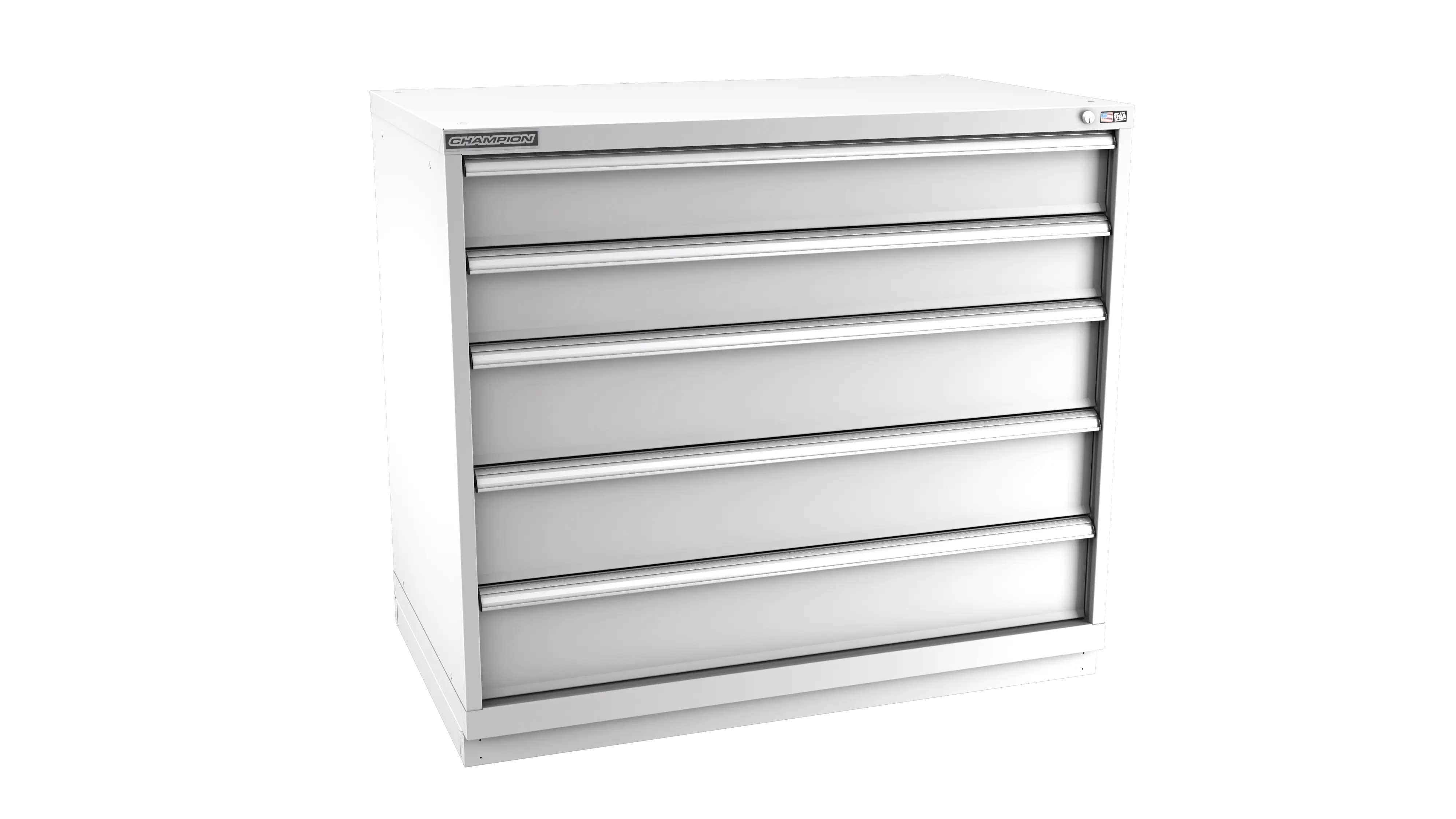 Champion Tool 5-Drawer Metal Modular Storage Cabinet with 108 Internal Compartments, 47 W x 41-3/4 H x 22-1/2 D in - CM EWS1800-0501-ILC-FTB Champion Tool Storage
