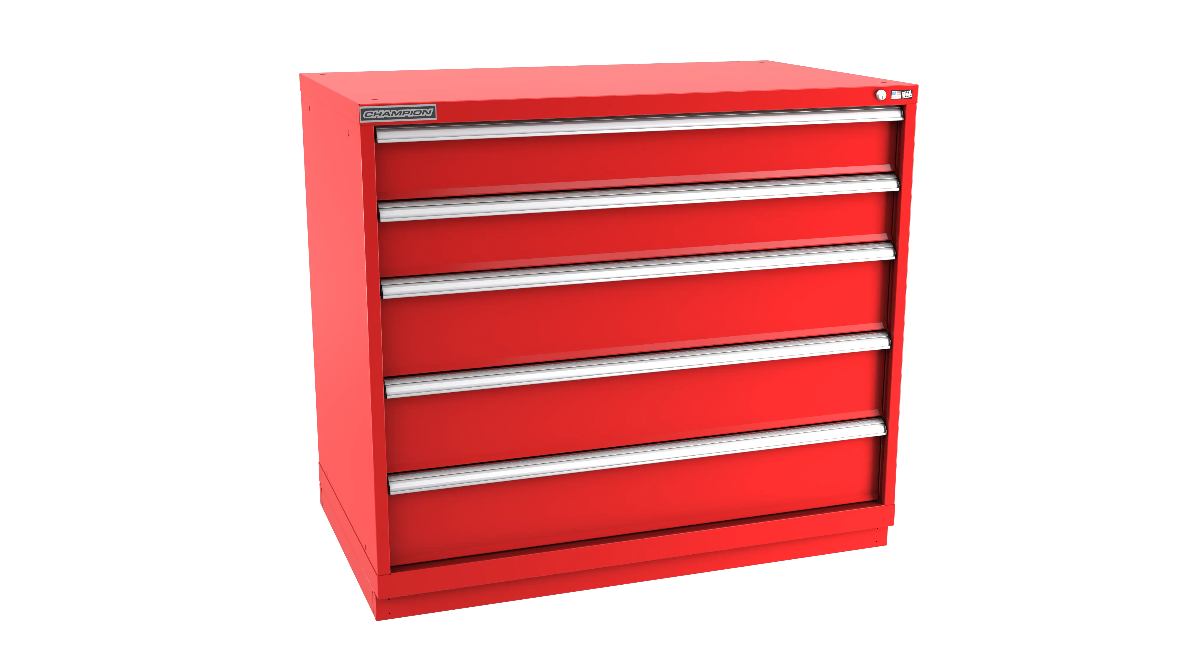 Champion Tool 5-Drawer Metal Modular Storage Cabinet with 108 Internal Compartments, 47 W x 41-3/4 H x 22-1/2 D in - CM EWS1800-0501-ILC-FTB Champion Tool Storage
