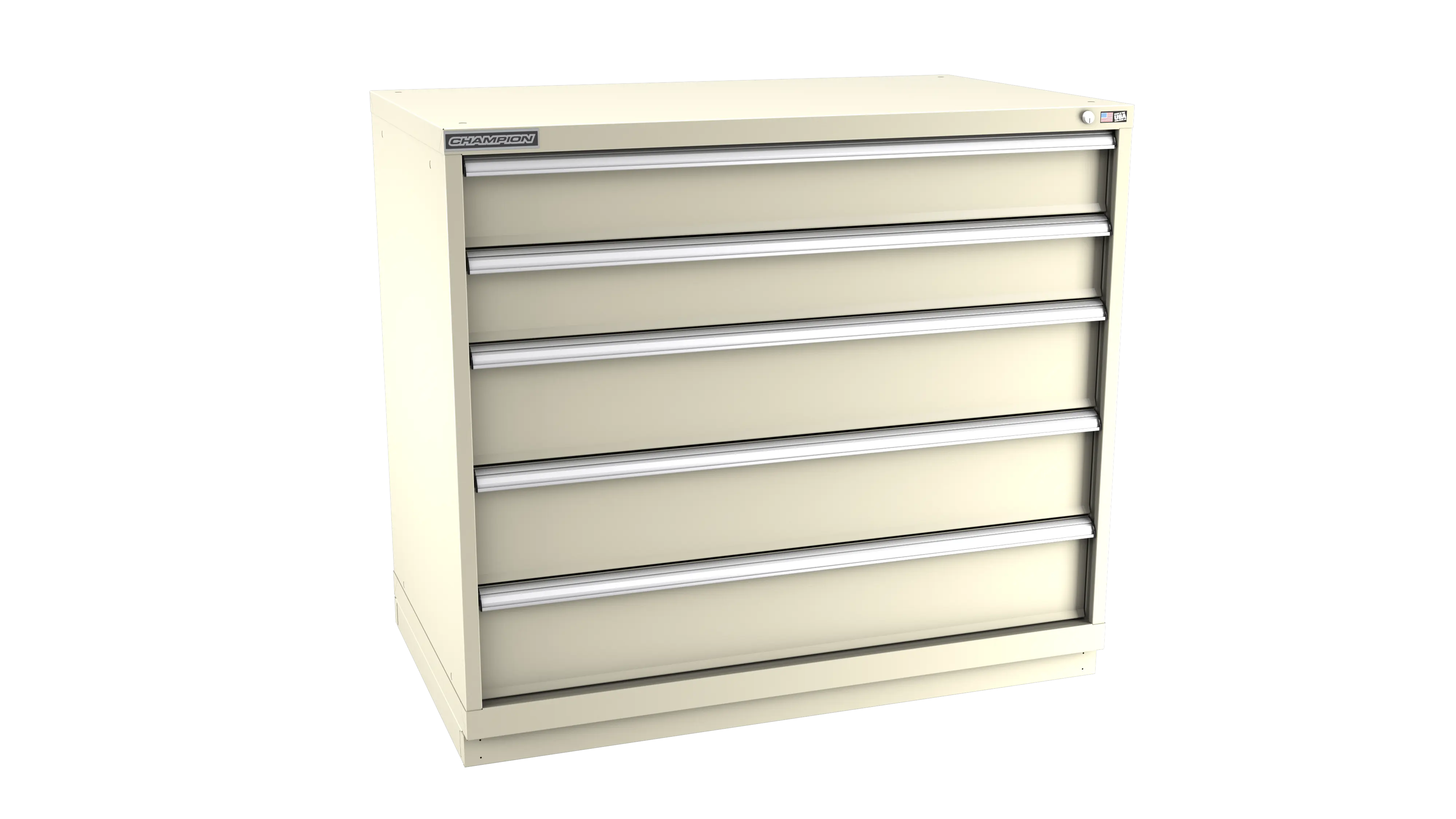 Champion Tool 5-Drawer Metal Modular Storage Cabinet with 108 Internal Compartments, 47 W x 41-3/4 H x 22-1/2 D in - CM EWS1800-0501-ILC-FTB Champion Tool Storage