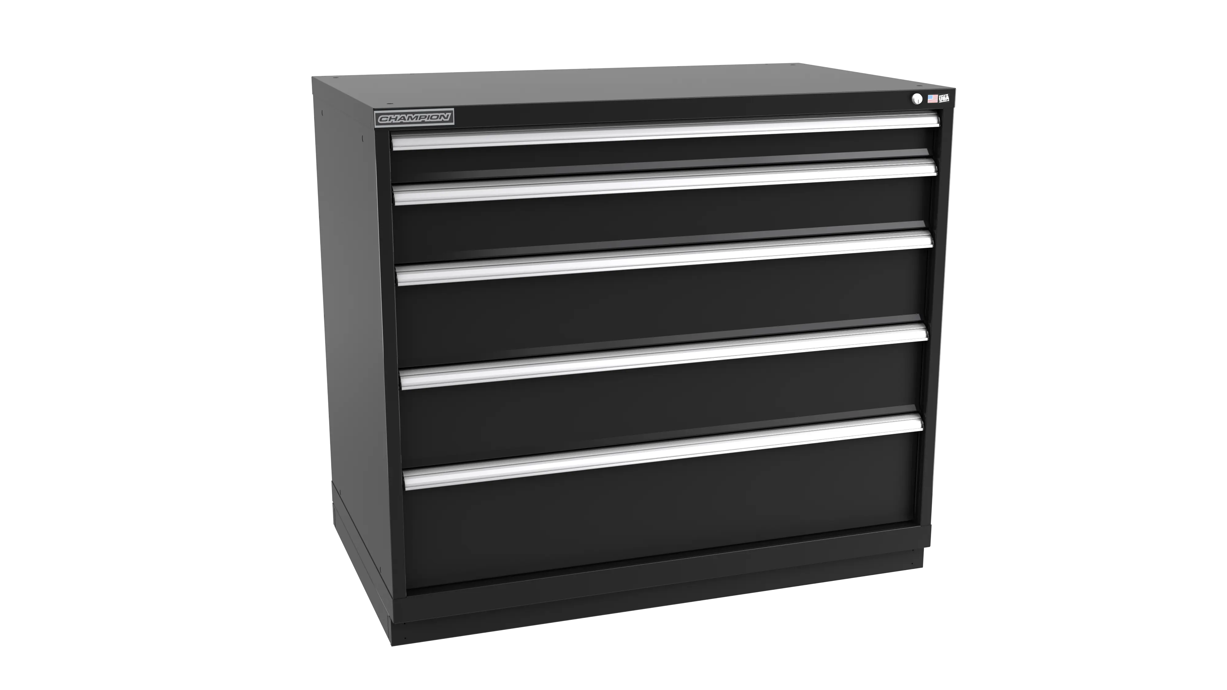 Champion Tool 5-Drawer Metal Modular Storage Cabinet with 128 Internal Compartments, 47 W x 41-3/4 H x 22-1/2 D in - CM EWS1800-0502-ILC-FTB Champion Tool Storage