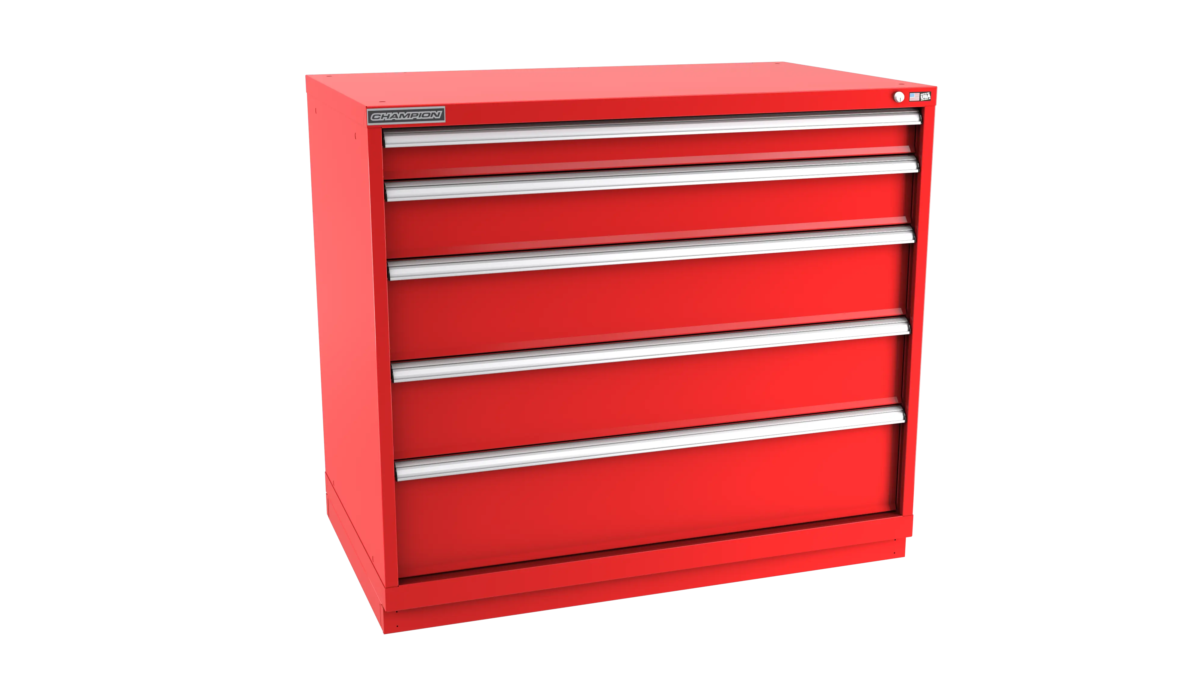 Champion Tool 5-Drawer Metal Modular Storage Cabinet with 128 Internal Compartments, 47 W x 41-3/4 H x 22-1/2 D in - CM EWS1800-0502-ILC-FTB Champion Tool Storage