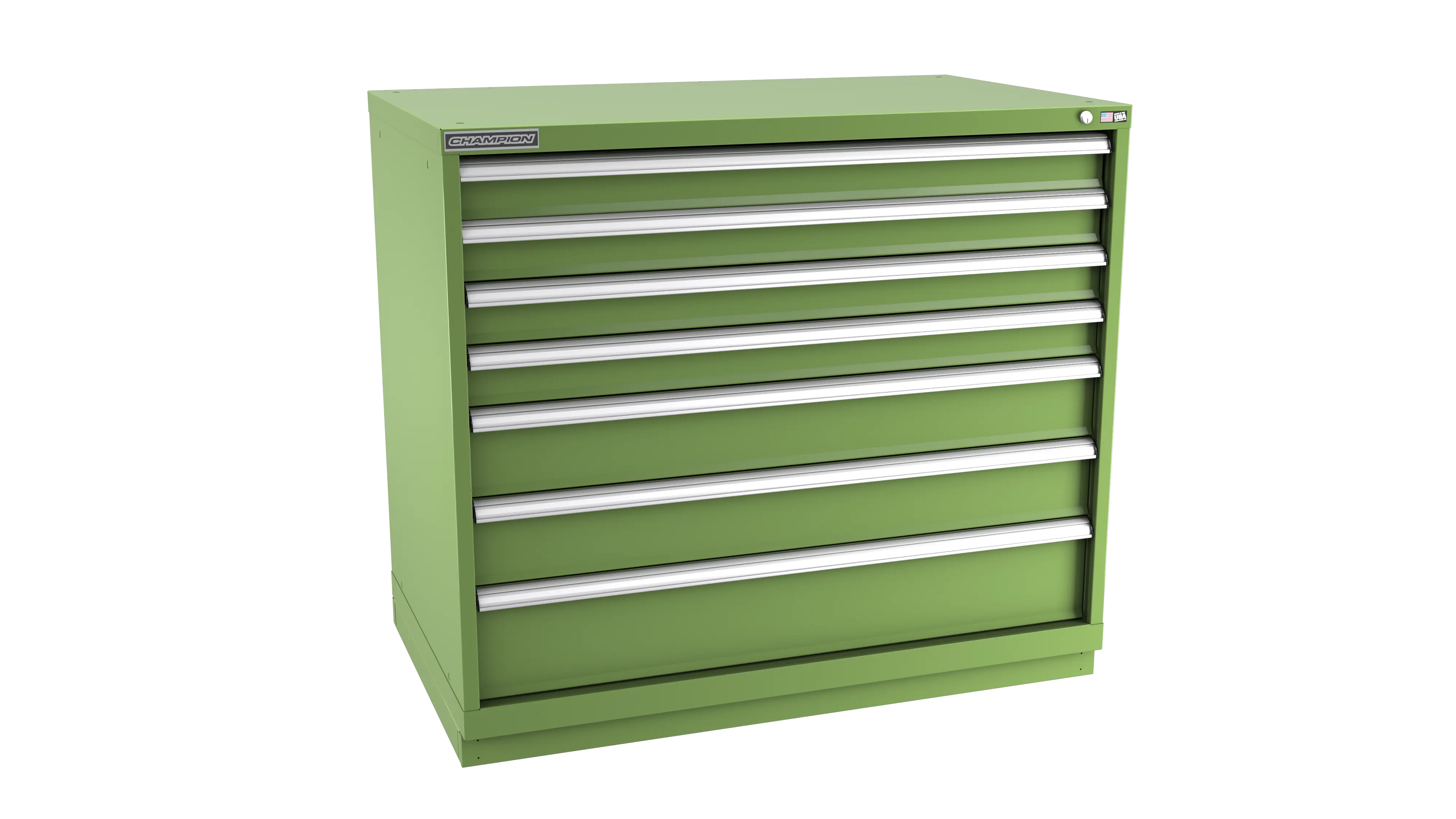 Champion Tool 7-Drawer Metal Modular Storage Cabinet with 228 Internal Compartments, 47 W x 41-3/4 H x 22-1/2 D in - CM EWS1800-0702-ILC-FTB Champion Tool Storage