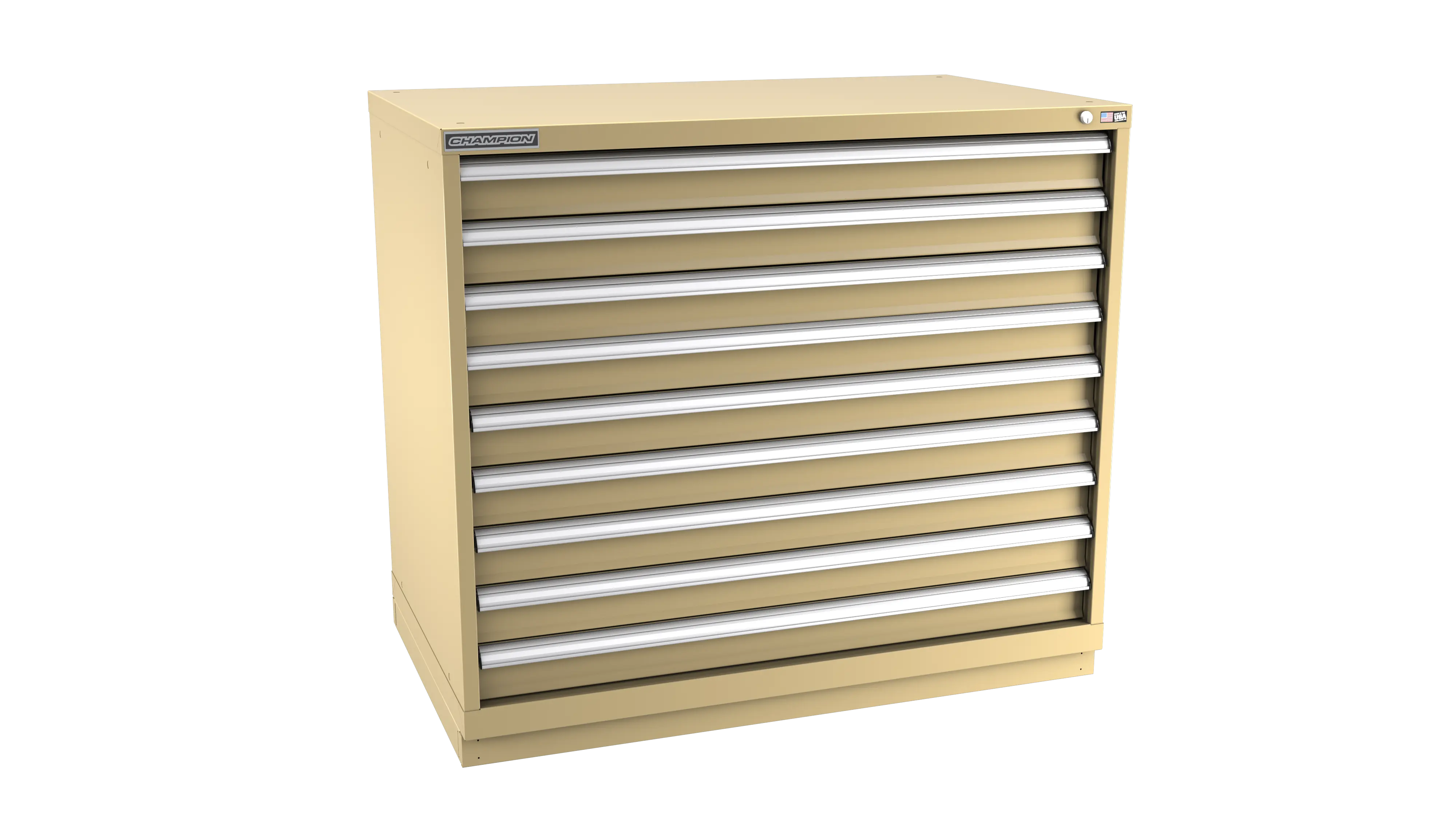 Champion Tool 9-Drawer Metal Modular Storage Cabinet with 228 Internal Compartments, 47 W x 41-3/4 H x 22-1/2 D in - CM EWS1800-0901-ILC-FTB Champion Tool Storage