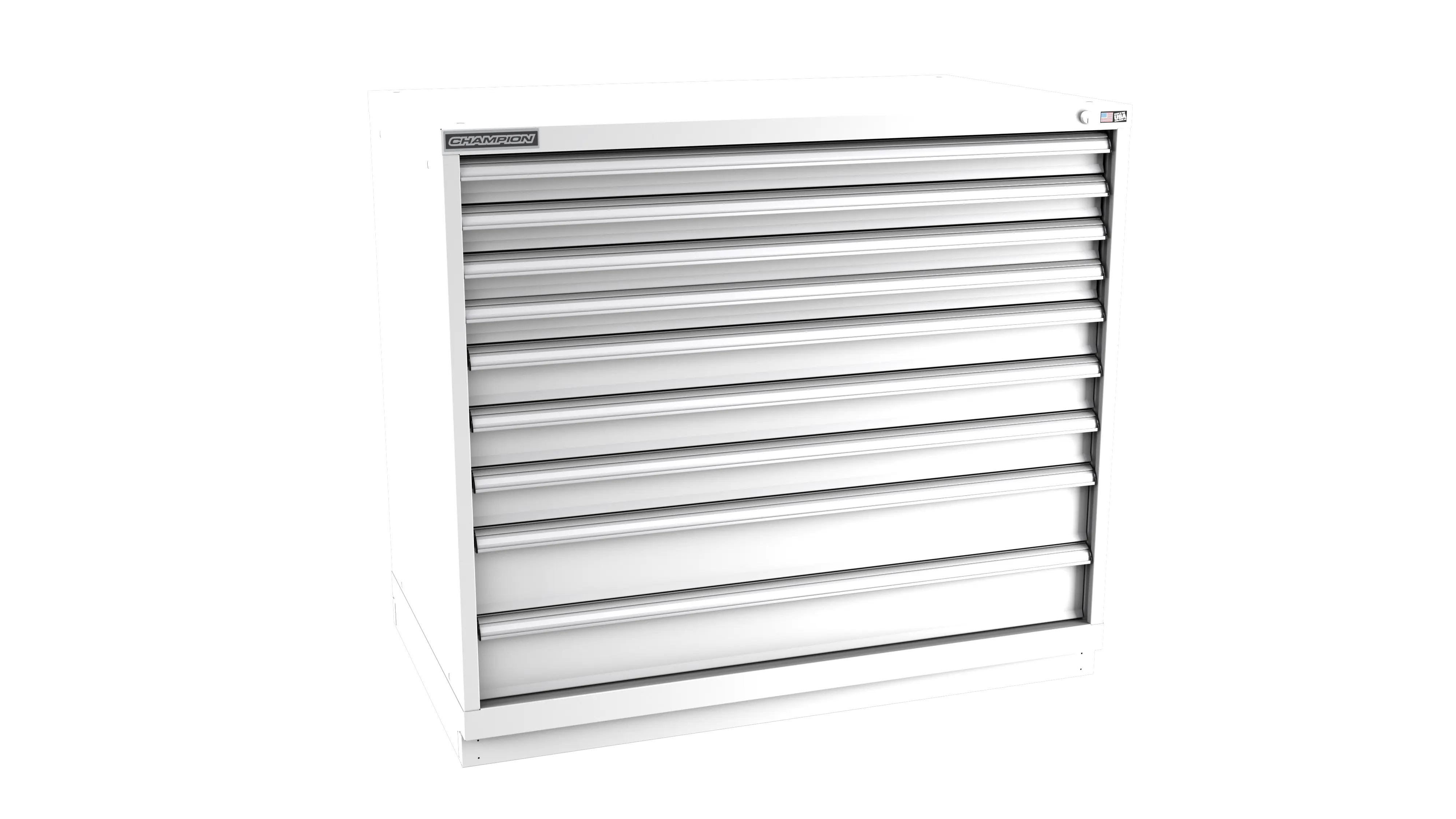 Champion Tool 9-Drawer Metal Modular Storage Cabinet with 240 Internal Compartments, 47 W x 41-3/4 H x 22-1/2 D in - CM EWS1800-0902-ILC-FTB Champion Tool Storage