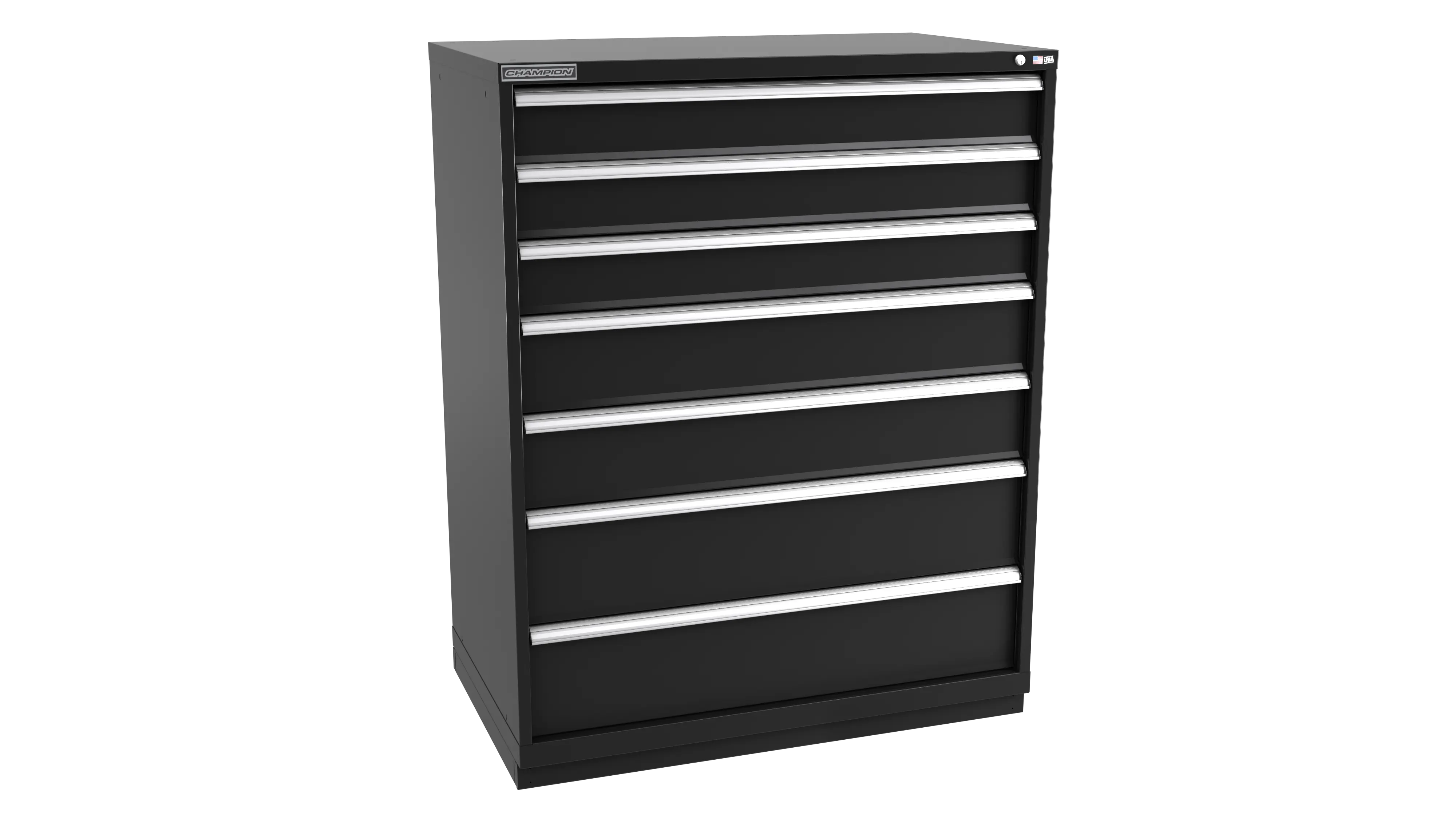 Champion Tool 7-Drawer Modular Cabinet, 47 W x 59-1/2 H x 22-1/2 D in - CM EWS2700-0701-ILC-FTB Champion Tool Storage