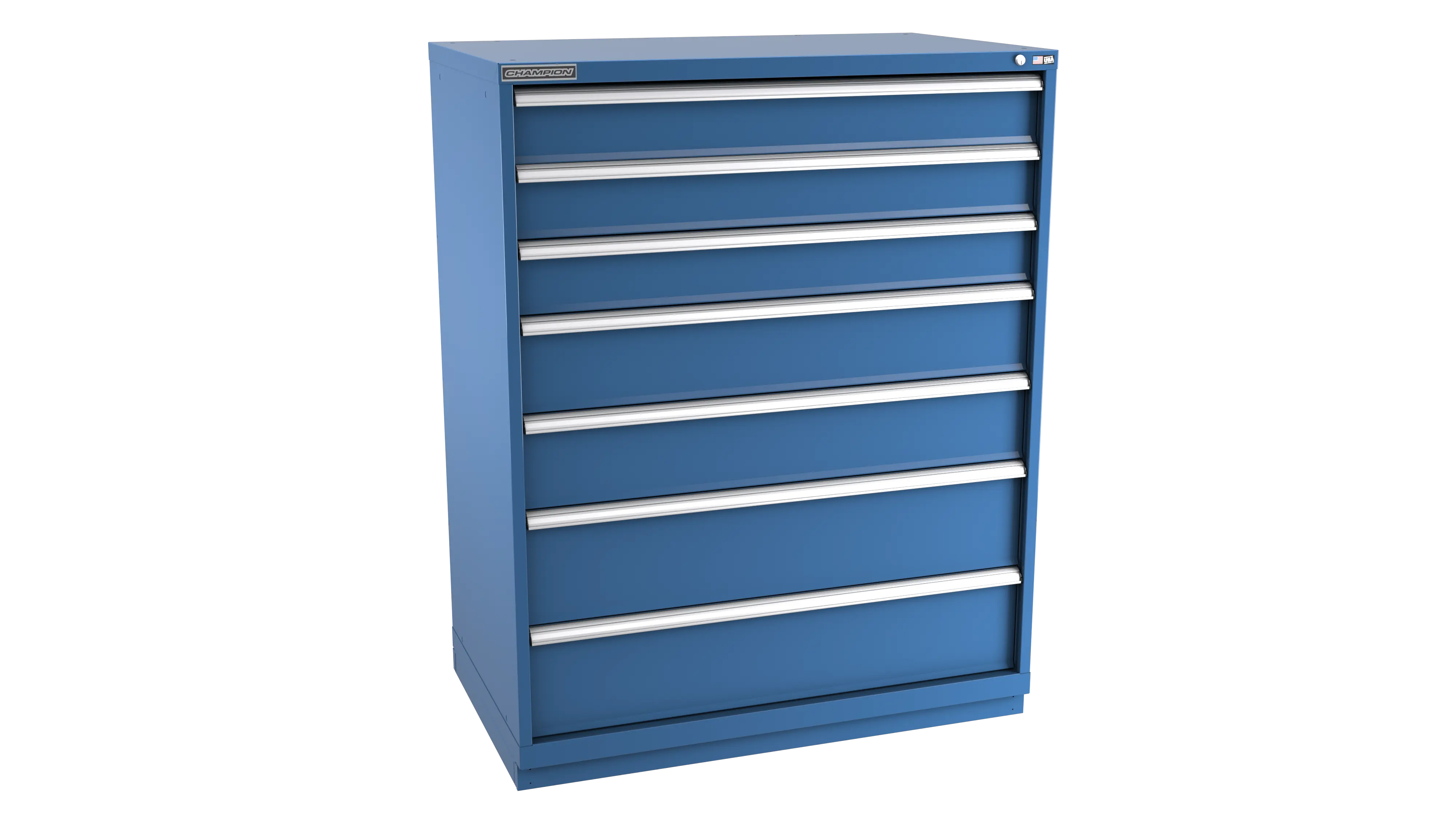 Champion Tool 7-Drawer Modular Cabinet, 47 W x 59-1/2 H x 22-1/2 D in - CM EWS2700-0701-ILC-FTB Champion Tool Storage