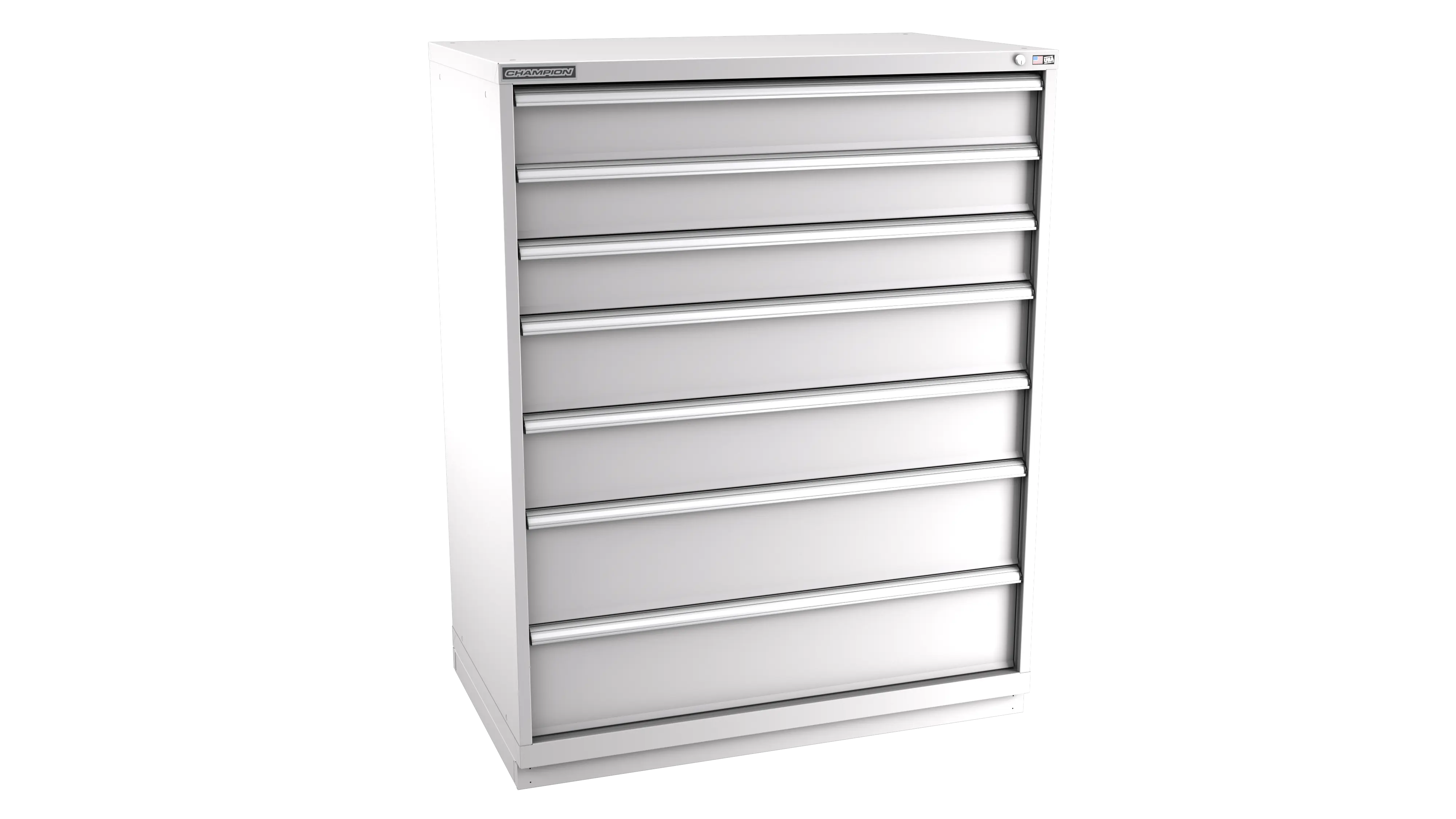 Champion Tool 7-Drawer Modular Cabinet, 47 W x 59-1/2 H x 22-1/2 D in - CM EWS2700-0701-ILC-FTB Champion Tool Storage