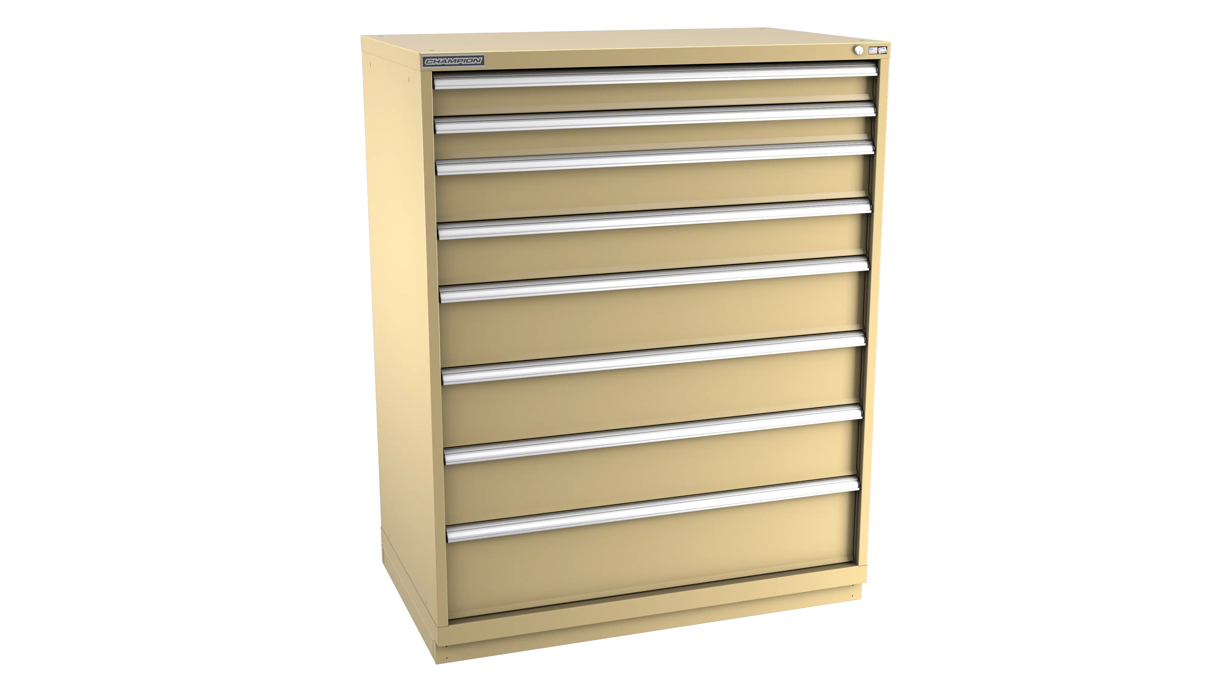 Champion Tool 8-Drawer Modular Cabinet, 47 W x 59-1/2 H x 22-1/2 D in - CM EWS2700-0801-ILC-FTB Champion Tool Storage