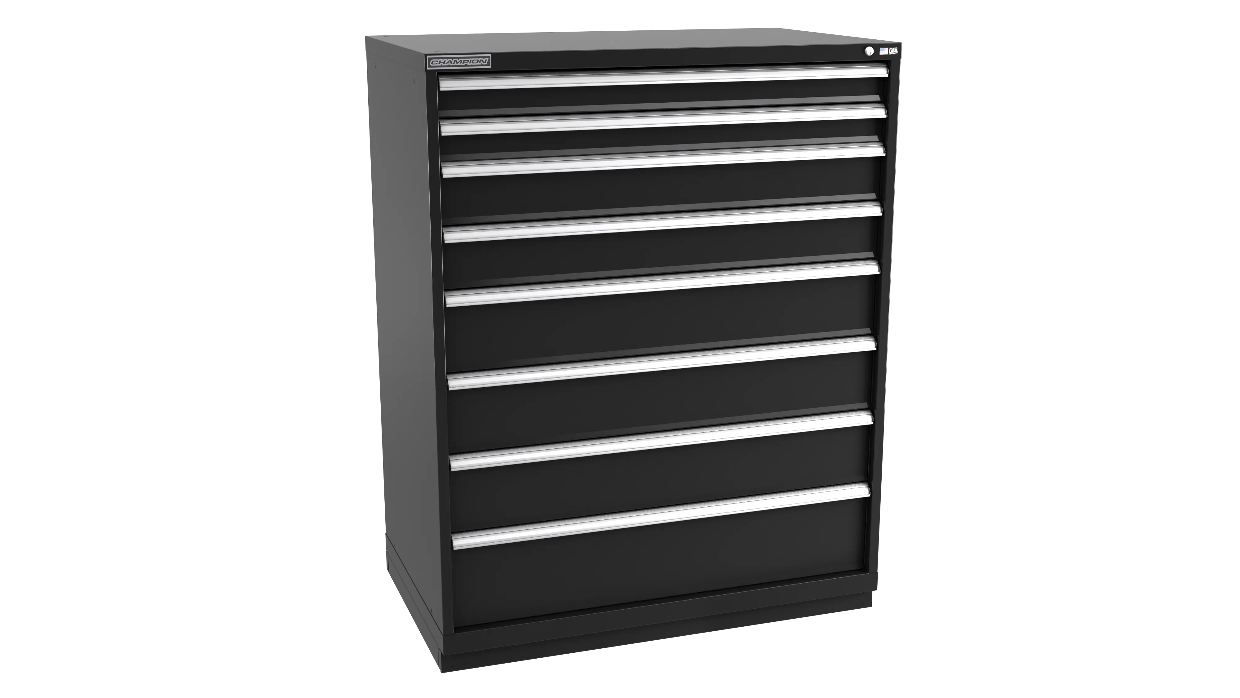 Champion Tool 8-Drawer Modular Cabinet, 47 W x 59-1/2 H x 22-1/2 D in - CM EWS2700-0801-ILC-FTB Champion Tool Storage