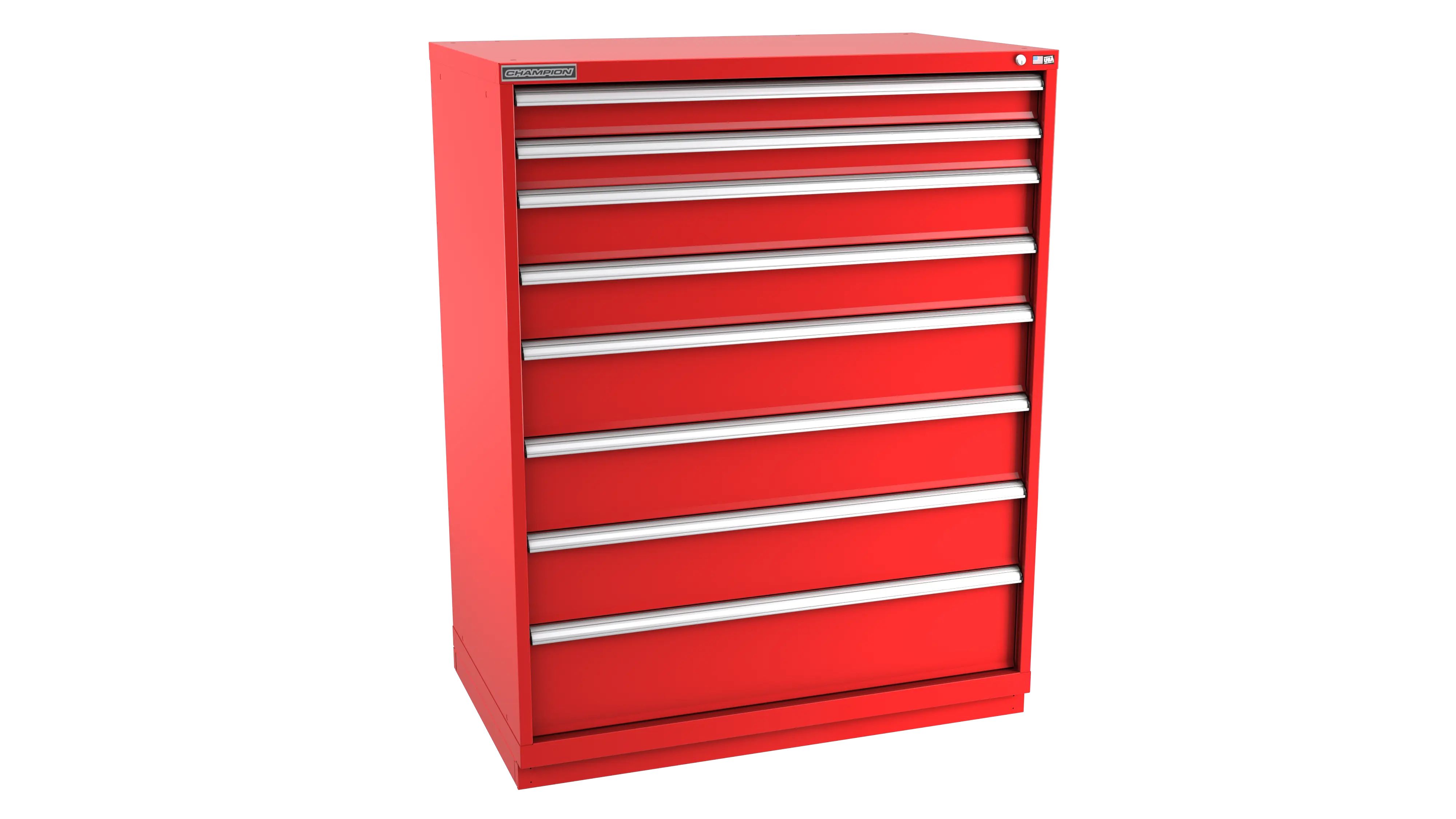Champion Tool 8-Drawer Modular Cabinet, 47 W x 59-1/2 H x 22-1/2 D in - CM EWS2700-0801-ILC-FTB Champion Tool Storage