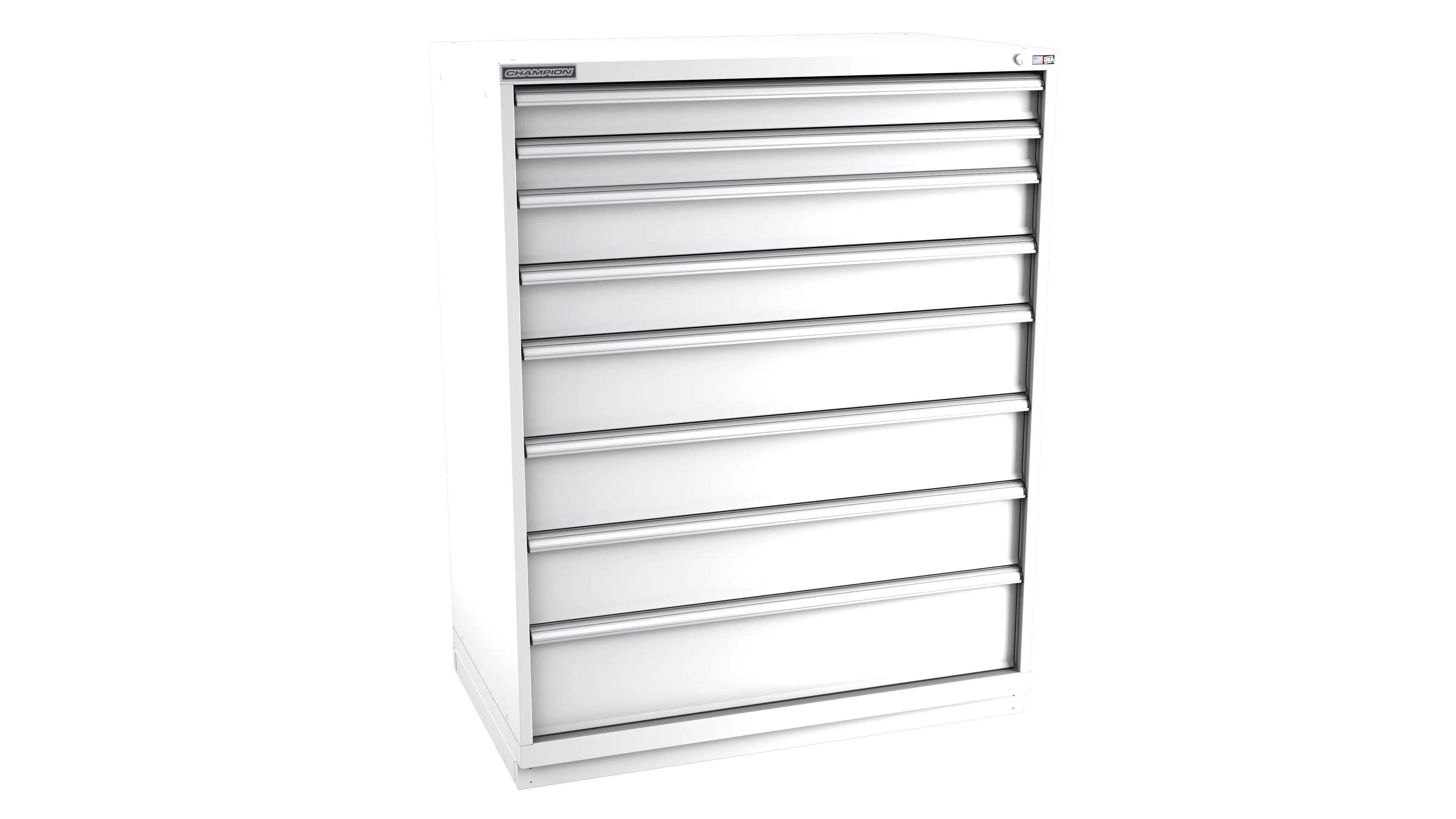 Champion Tool 8-Drawer Modular Cabinet, 47 W x 59-1/2 H x 22-1/2 D in - CM EWS2700-0801-ILC-FTB Champion Tool Storage