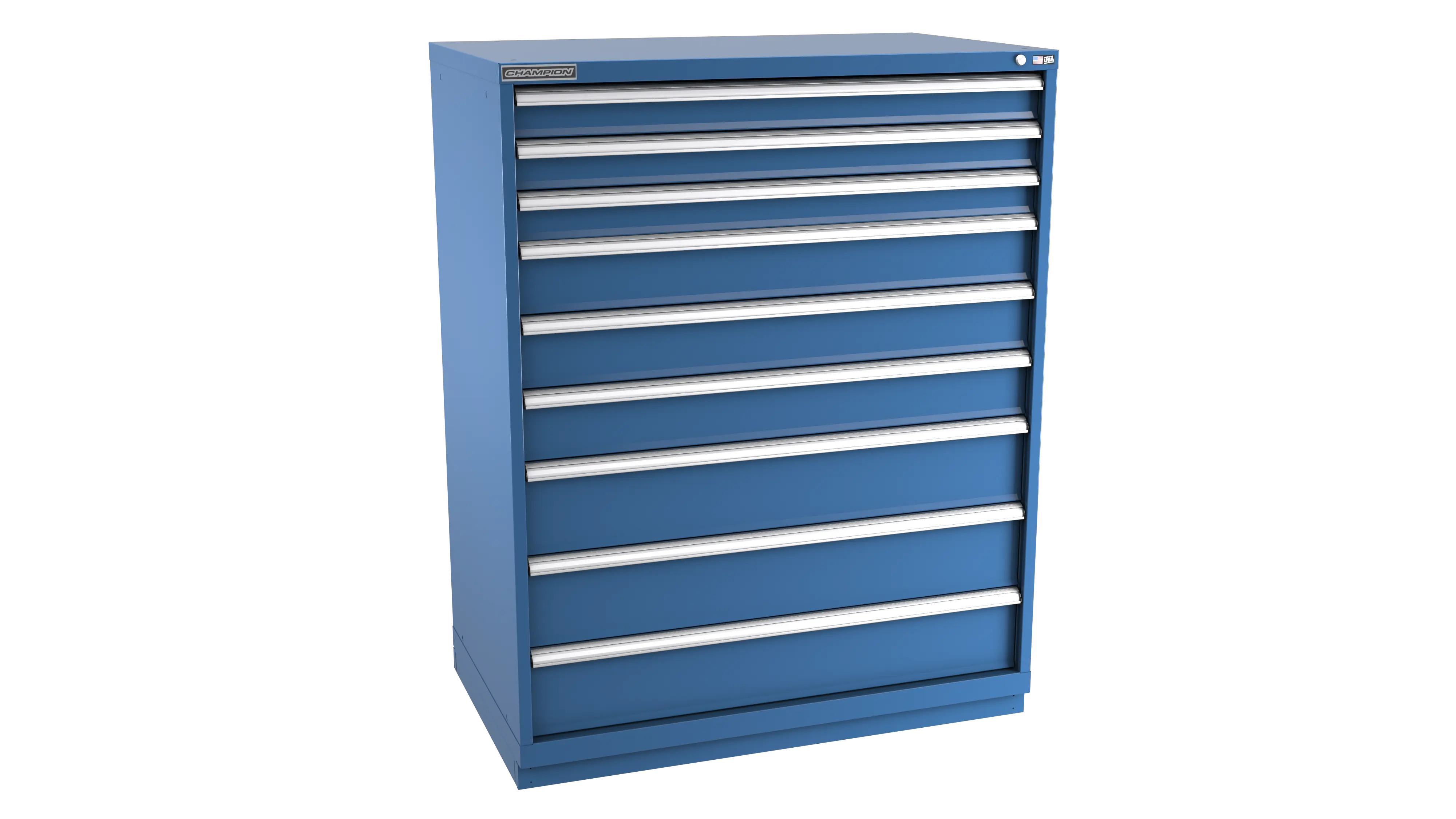 Champion Tool 9-Drawer Modular Cabinet, 47 W x 59-1/2 H x 22-1/2 D in - CM EWS2700-0901-ILC-FTB Champion Tool Storage
