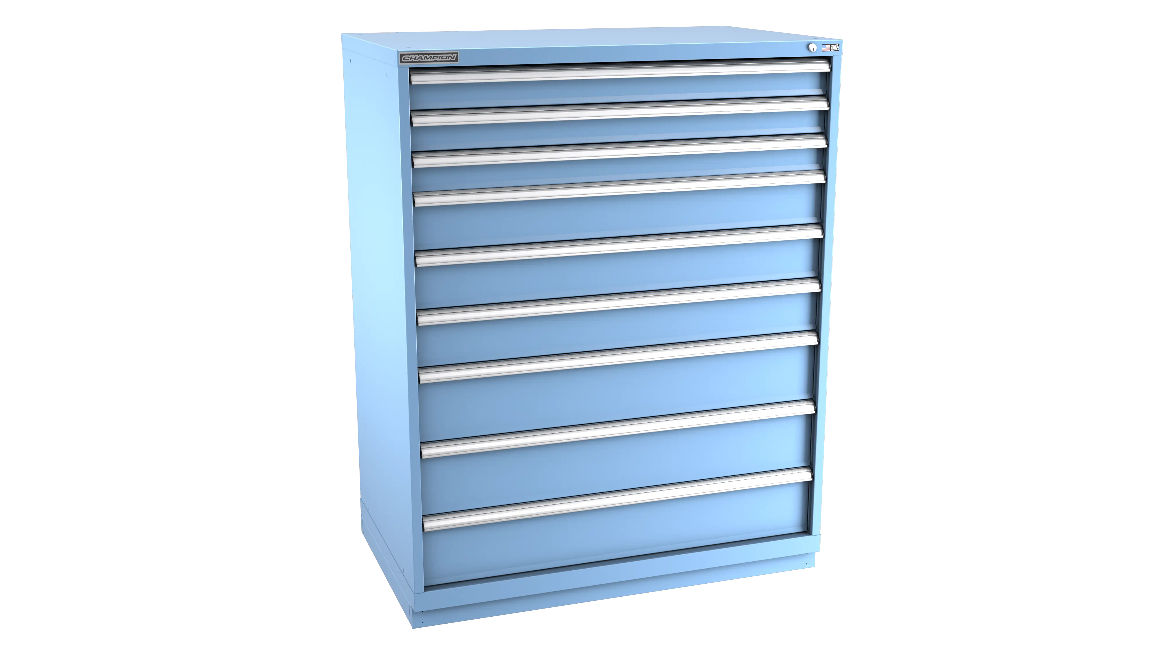 Champion Tool 9-Drawer Modular Cabinet, 47 W x 59-1/2 H x 22-1/2 D in - CM EWS2700-0901-ILC-FTB Champion Tool Storage