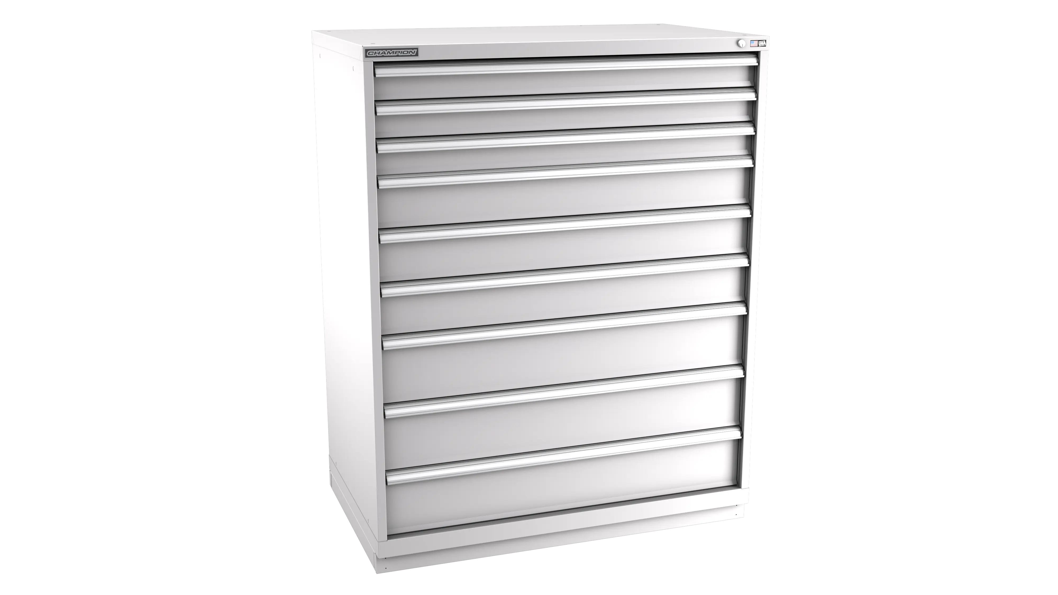 Champion Tool 9-Drawer Modular Cabinet, 47 W x 59-1/2 H x 22-1/2 D in - CM EWS2700-0901-ILC-FTB Champion Tool Storage