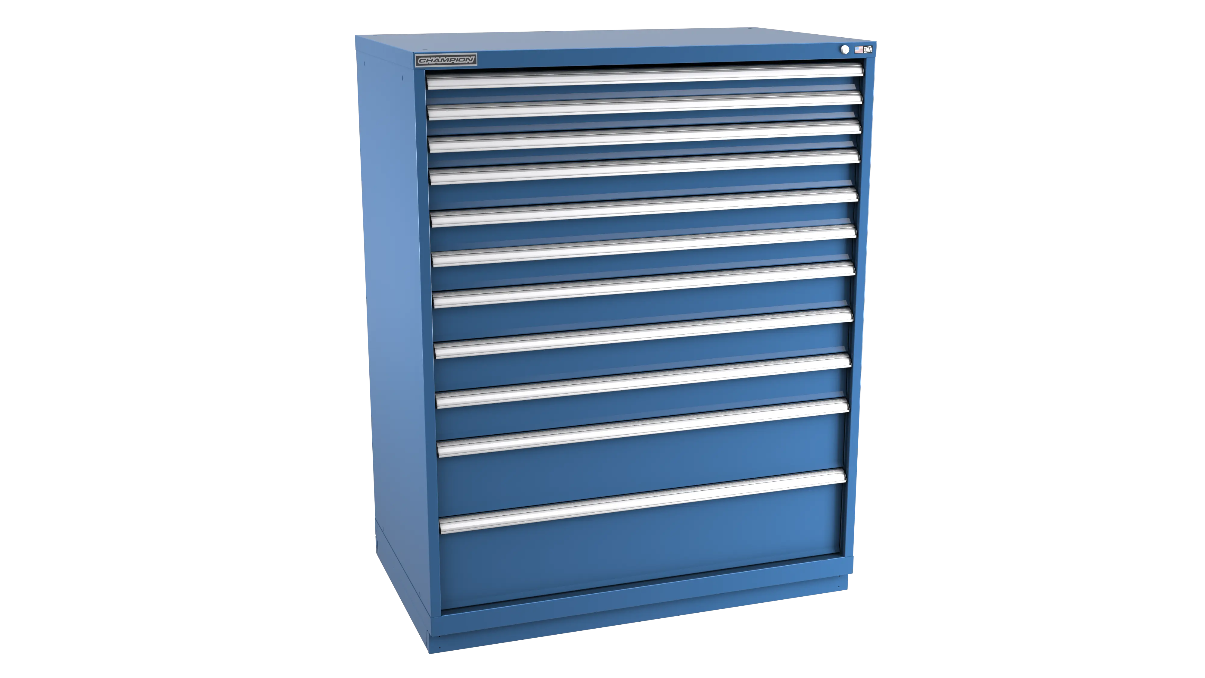 Champion Tool 11-Drawer Modular Cabinet, 47 W x 59-1/2 H x 22-1/2 D in - CM EWS2700-1101-ILC-FTB Champion Tool Storage