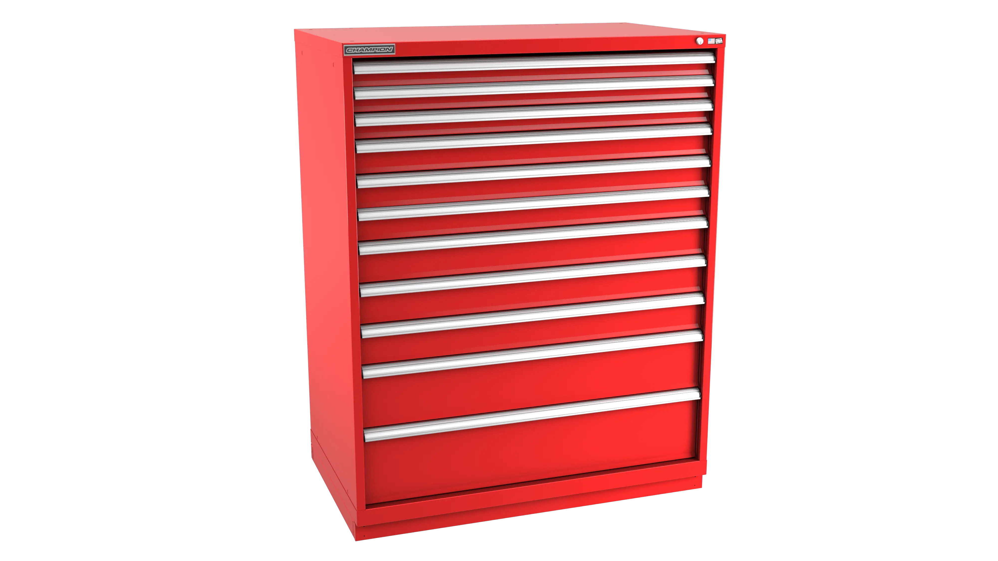 Champion Tool 11-Drawer Modular Cabinet, 47 W x 59-1/2 H x 22-1/2 D in - CM EWS2700-1101-ILC-FTB Champion Tool Storage