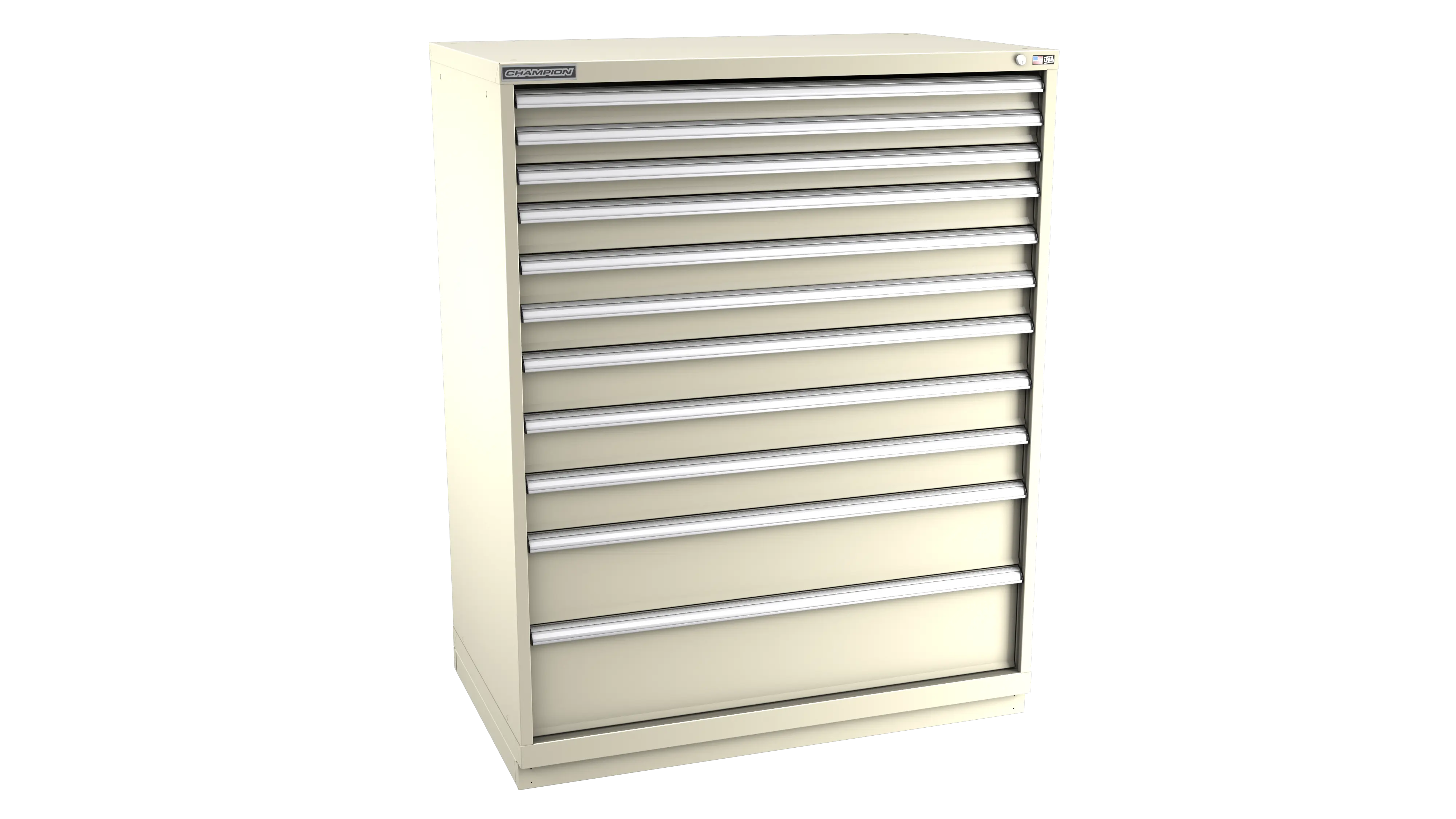Champion Tool 11-Drawer Modular Cabinet, 47 W x 59-1/2 H x 22-1/2 D in - CM EWS2700-1101-ILC-FTB Champion Tool Storage