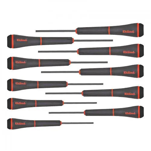 Eklind Set of 10 Hexagon Precision Screwdriver 0.03 - 5/32 in with Pouch - EK 92300 Screwdriver Set Eklind